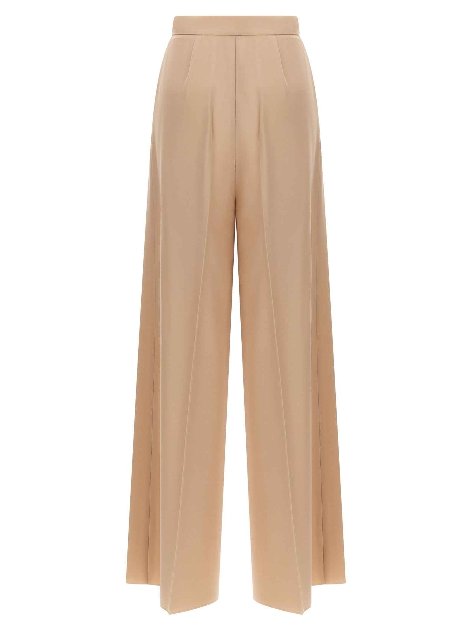 Max Mara Beige Virgin Wool Casual Pants