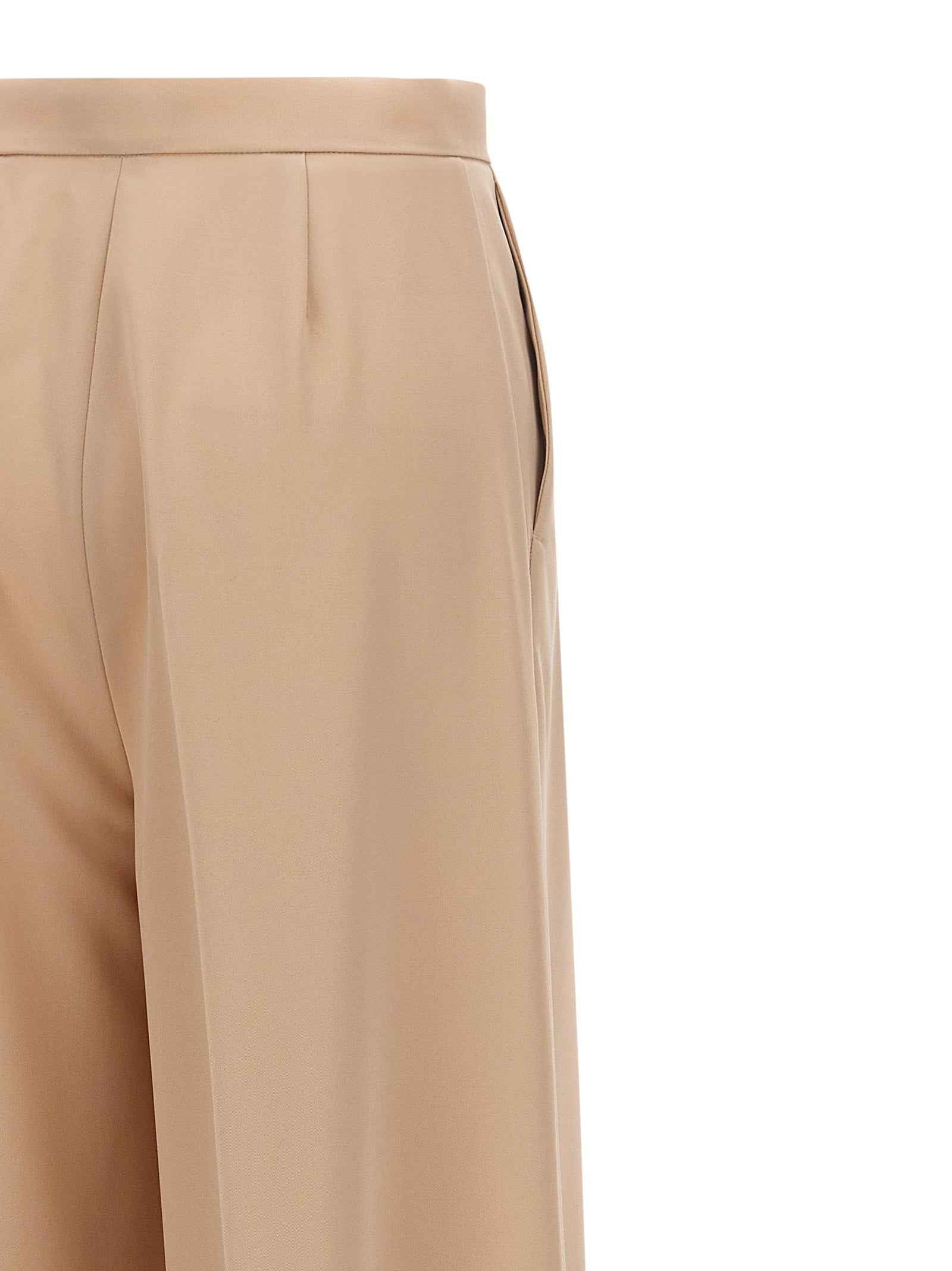 Max Mara Beige Virgin Wool Casual Pants