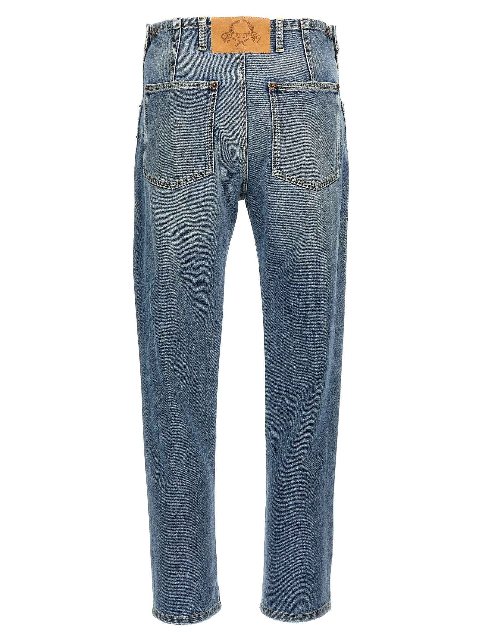 Moschino Blue Cotton Straight-Leg Jeans