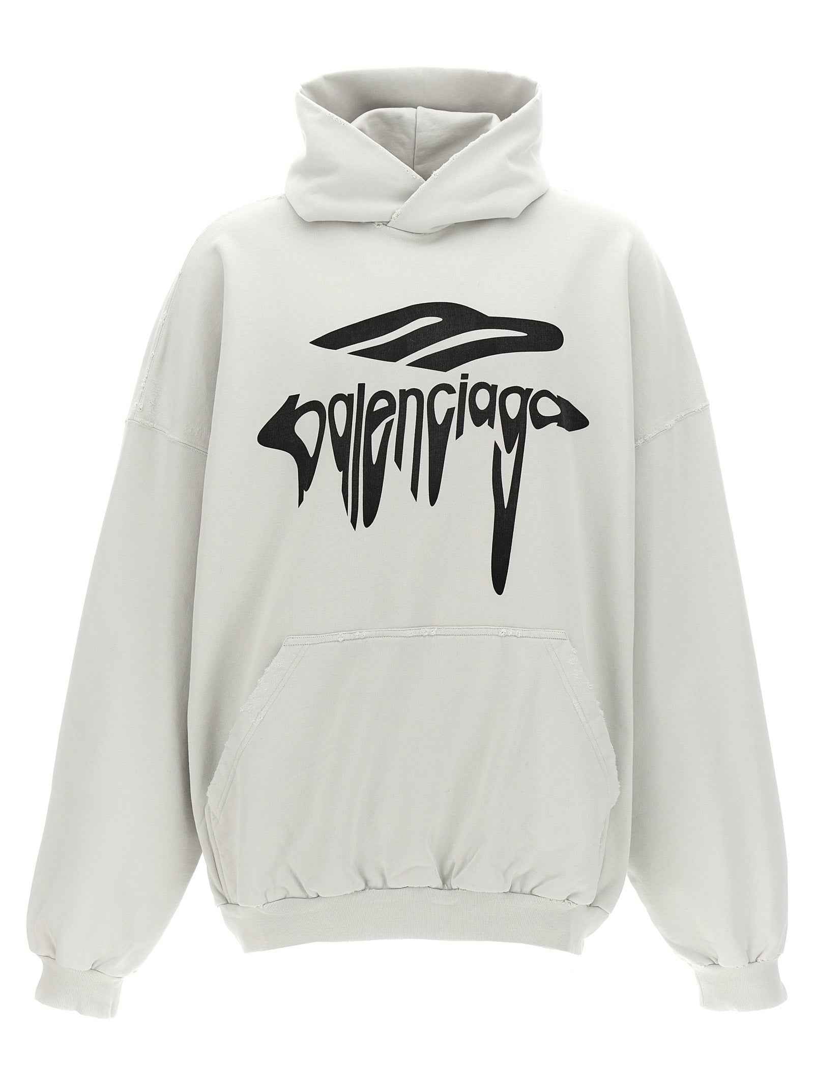 Balenciaga White Cotton Sweatshirt