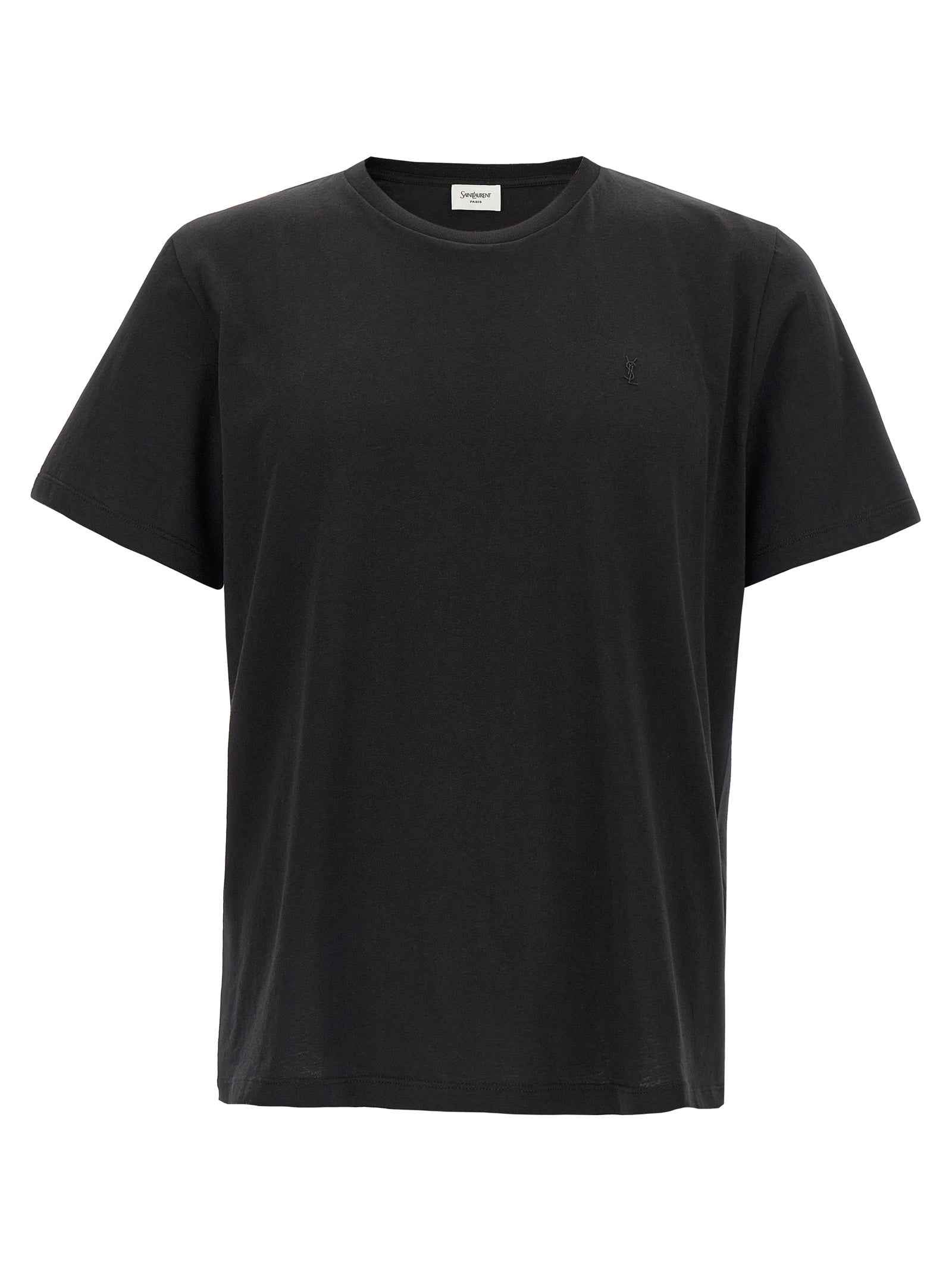 Saint Laurent Black Cotton T-Shirt