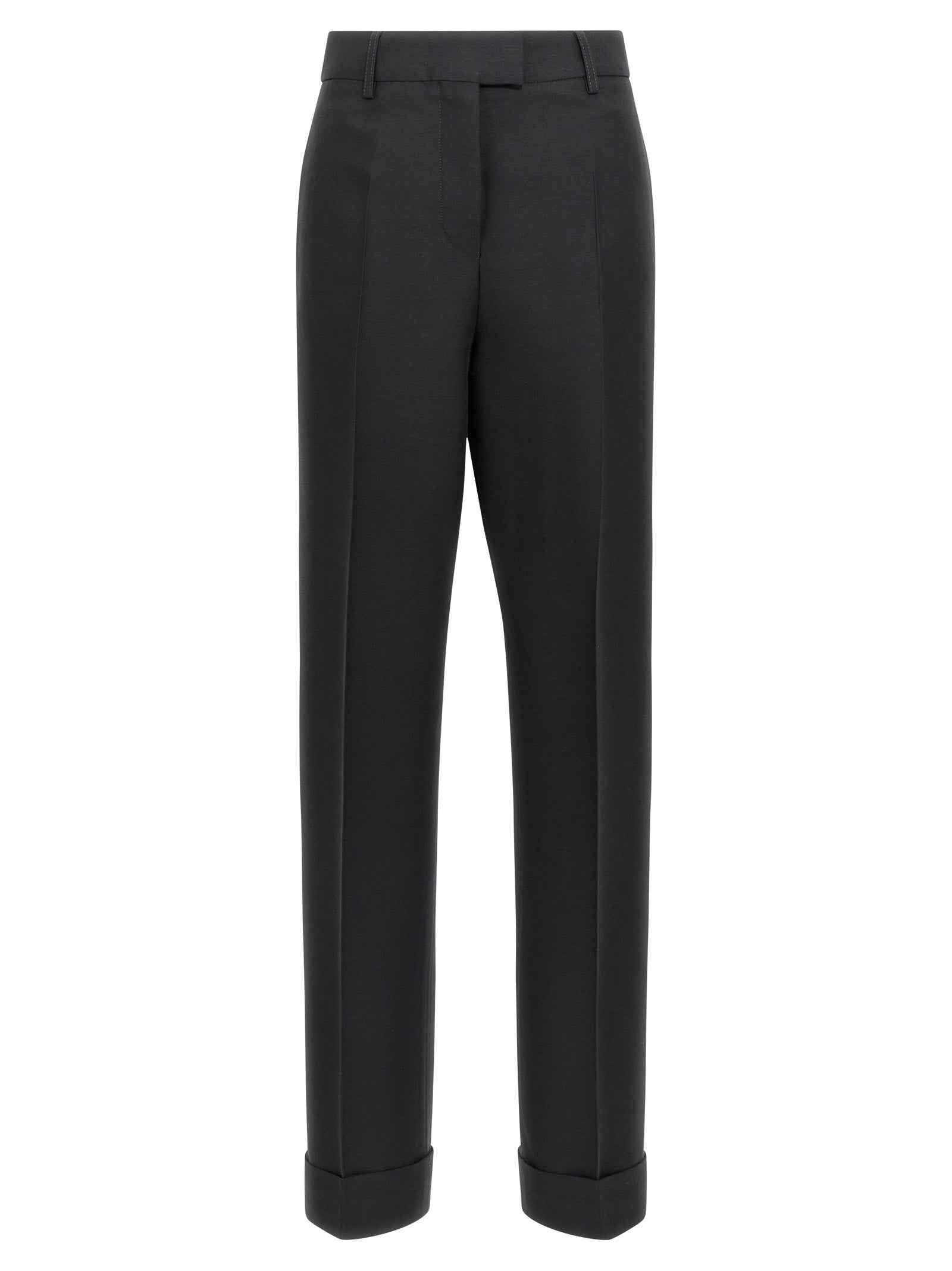 Ferragamo Black Viscose Dress Pants