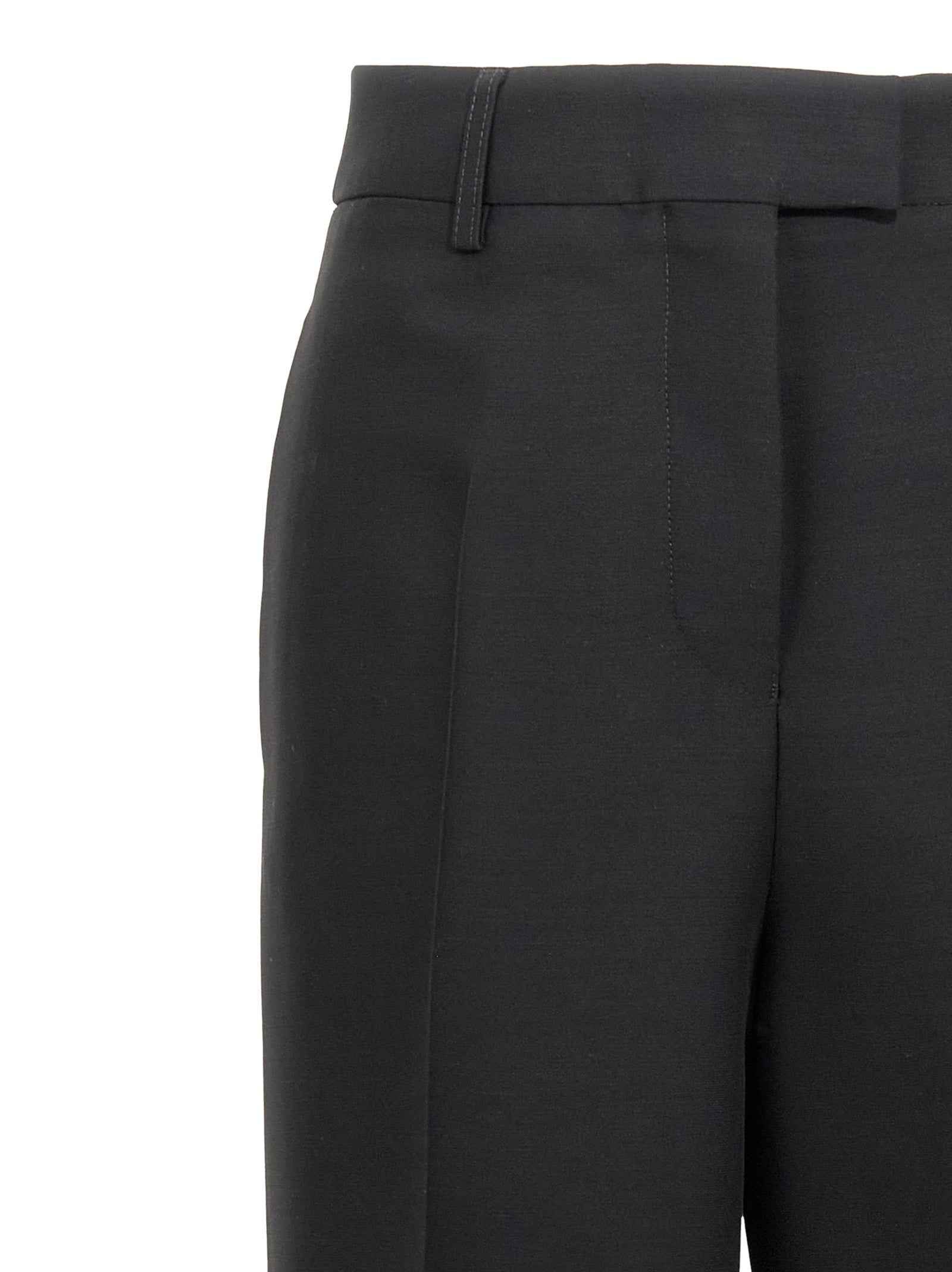 Ferragamo Black Viscose Dress Pants