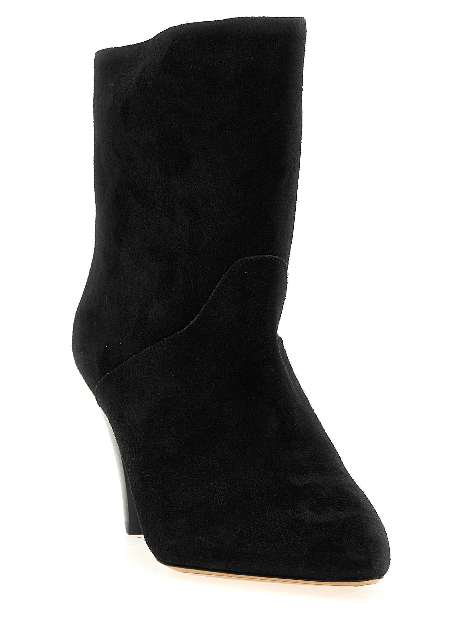 Isabel Marant Black Calfskin Ankle Boots