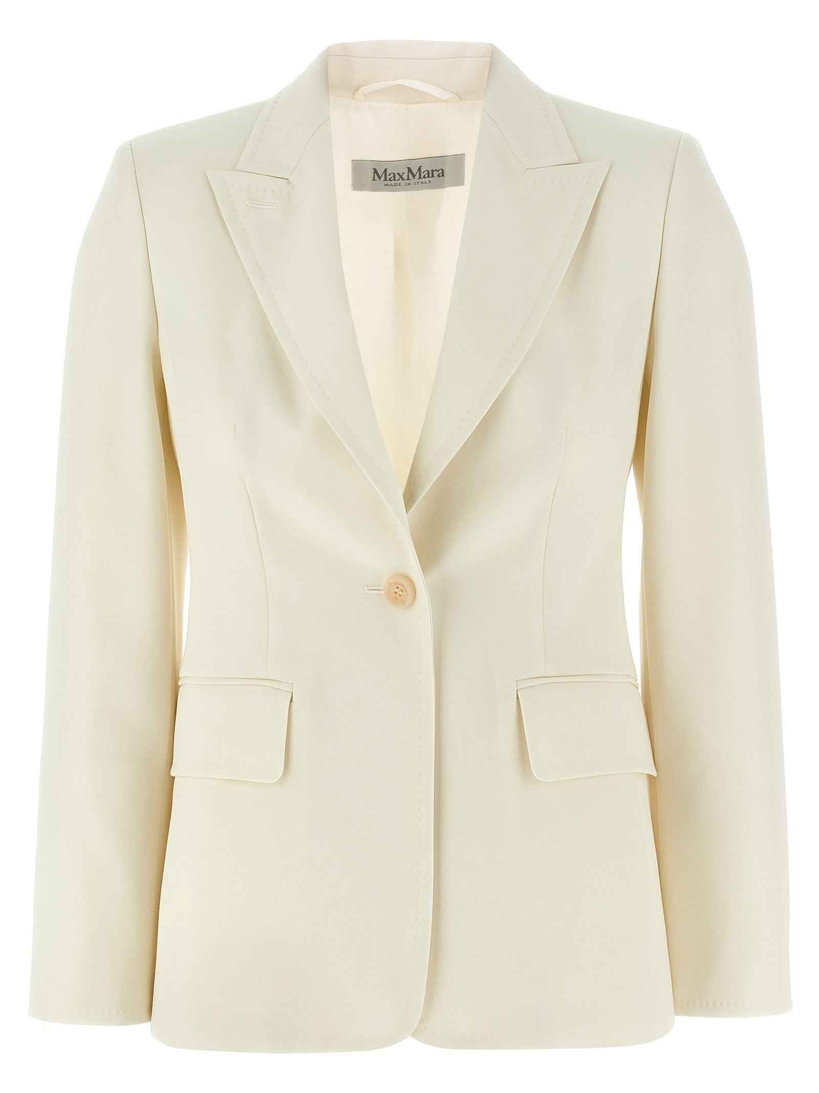 Max Mara White Virgin Wool Blazer