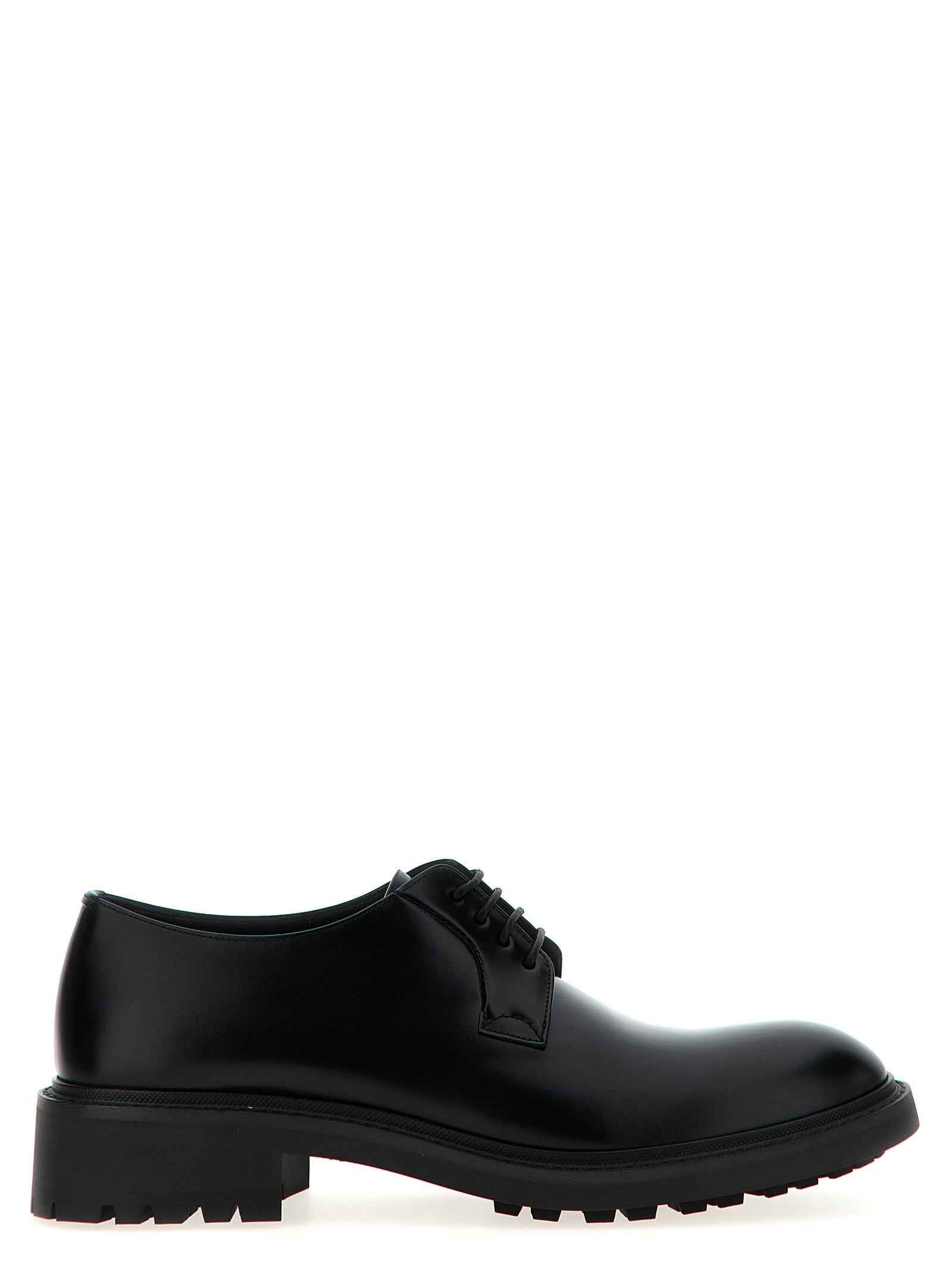 Saint Laurent Black Lamb Leather Oxfords And Derbies