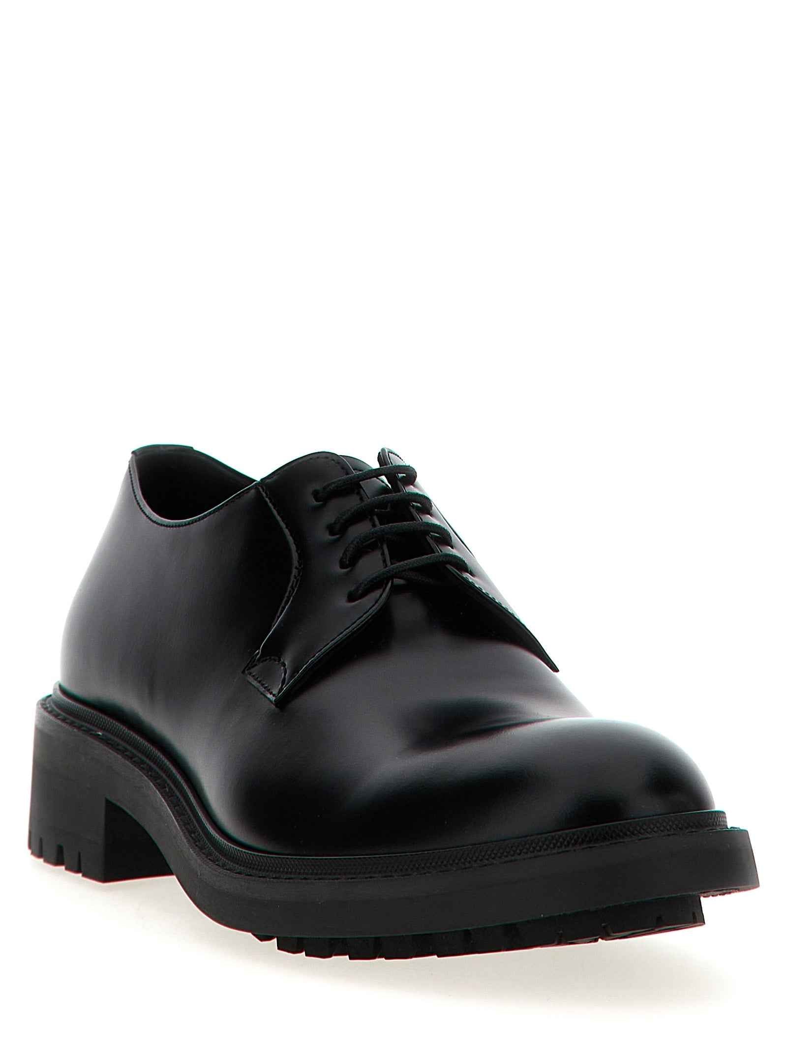 Saint Laurent Black Lamb Leather Oxfords And Derbies