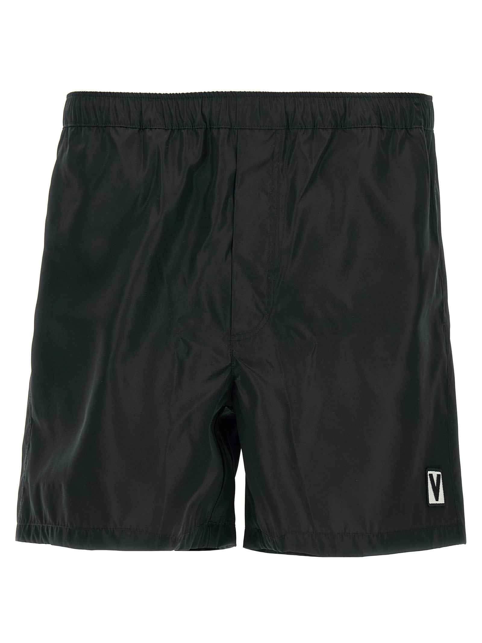 Valentino Garavani Black Polyamide Swim Shorts