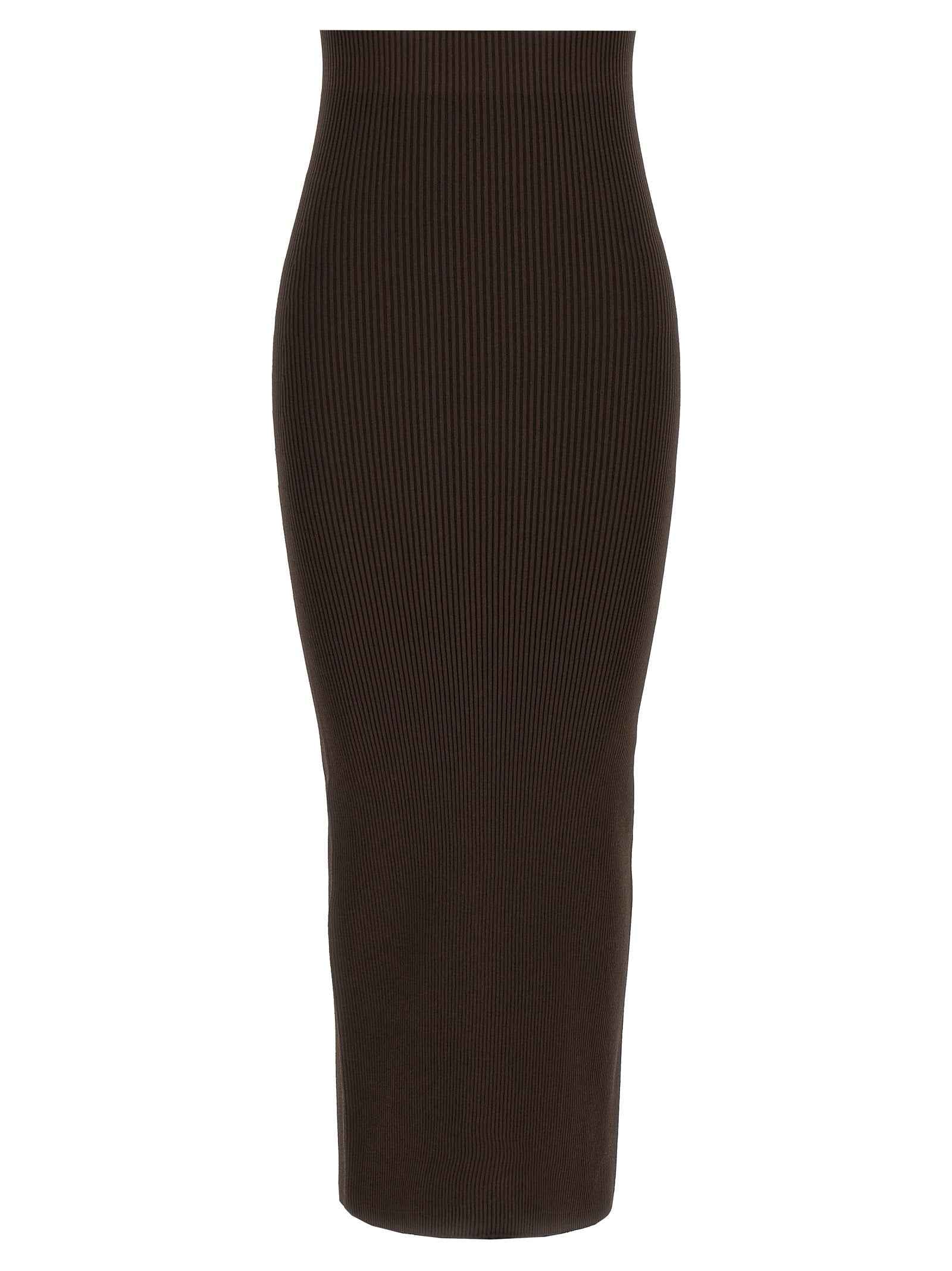 Max Mara Brown Viscose Mini Skirt