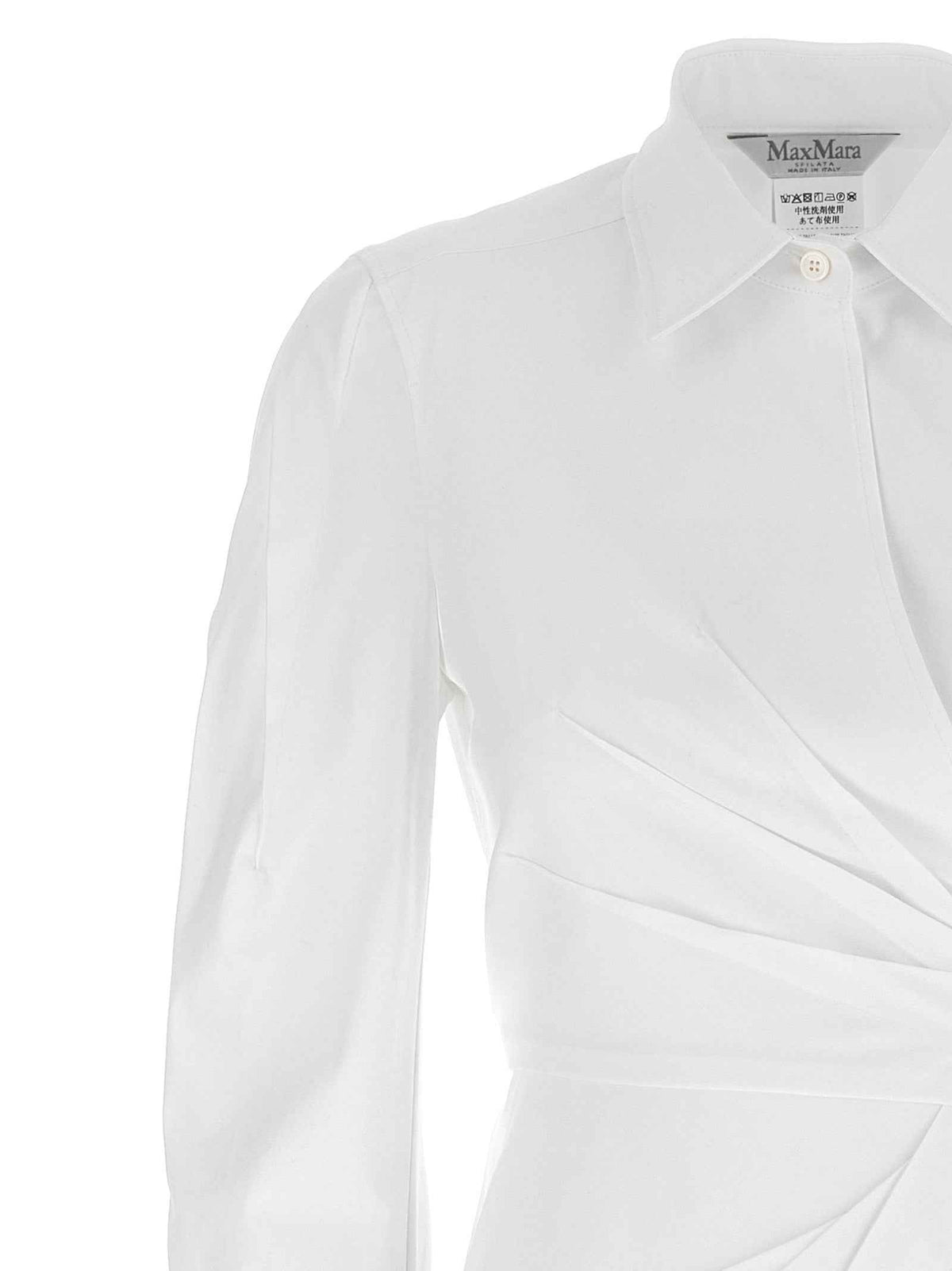 Max Mara White Cotton Long Dress