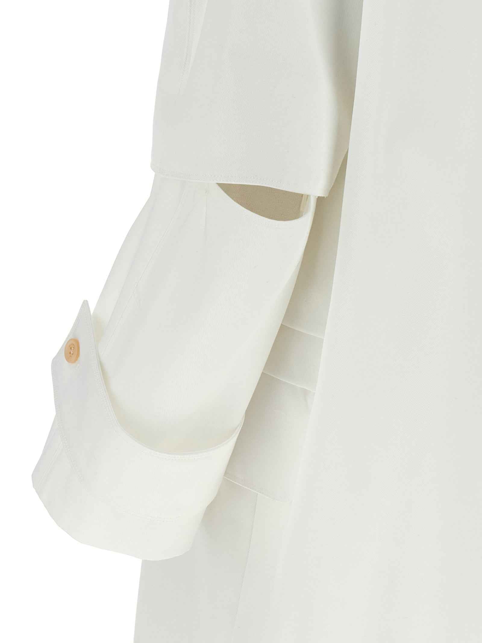 Max Mara White Cotton Coat