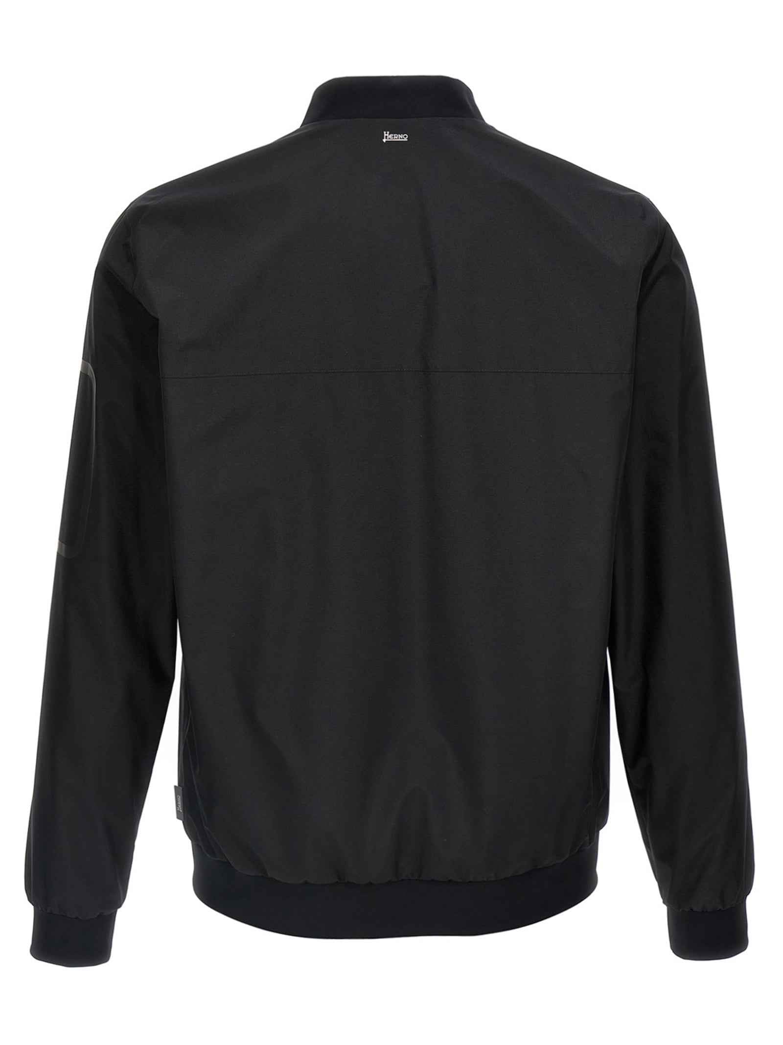 Herno Black Polyester Bomber