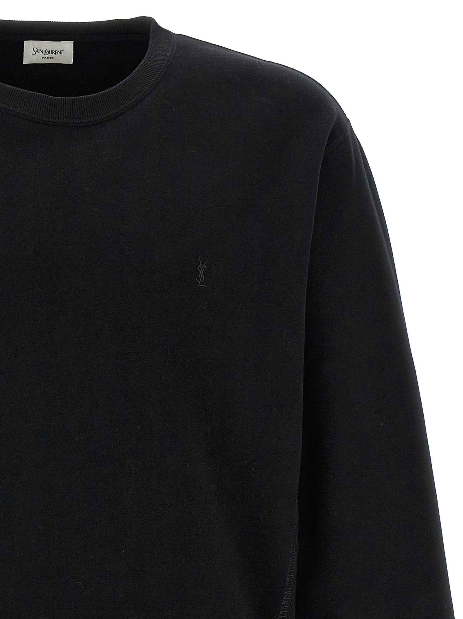 Saint Laurent Black Cotton Sweatshirt