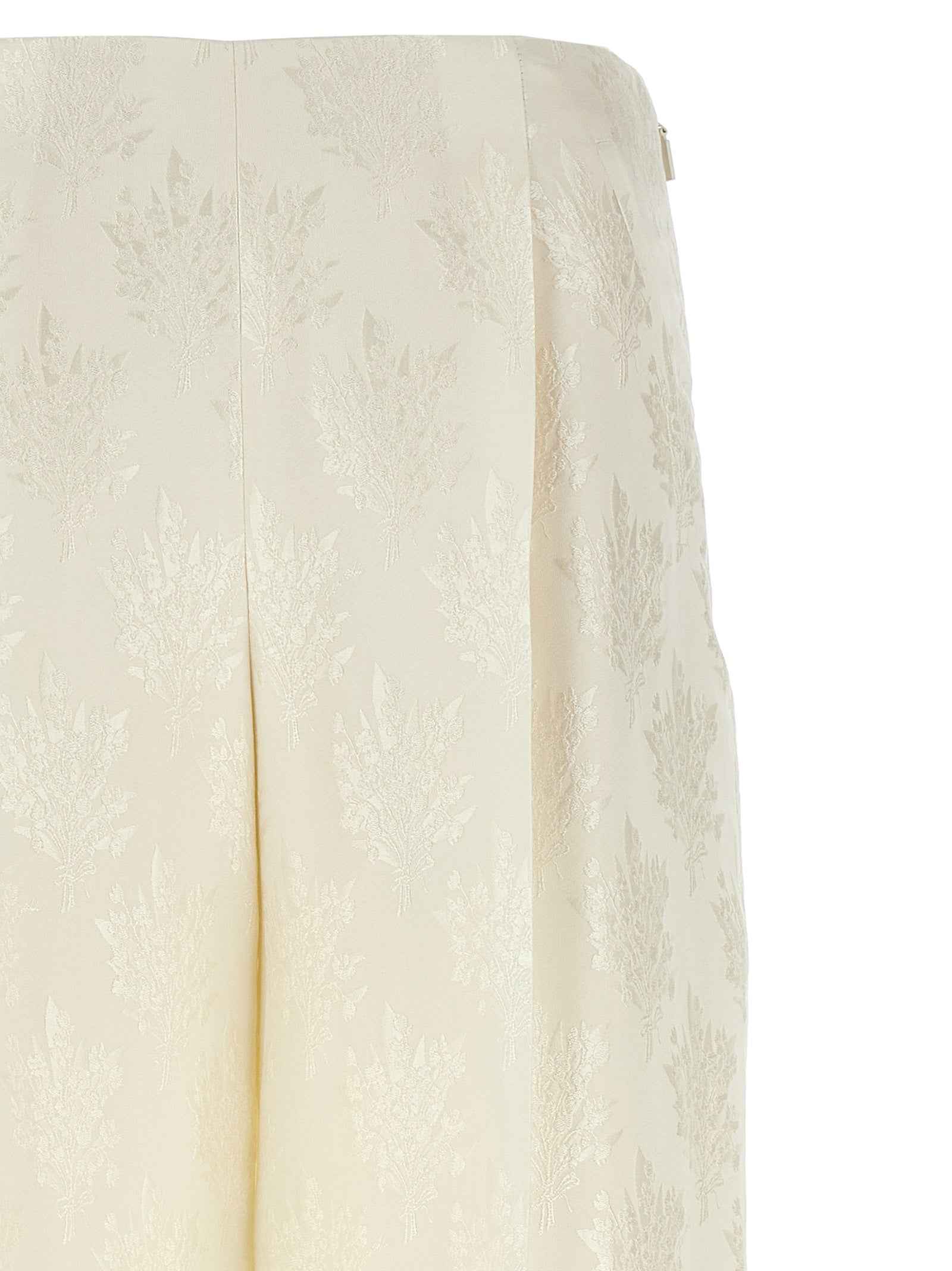 Fendi White Silk Casual Pants
