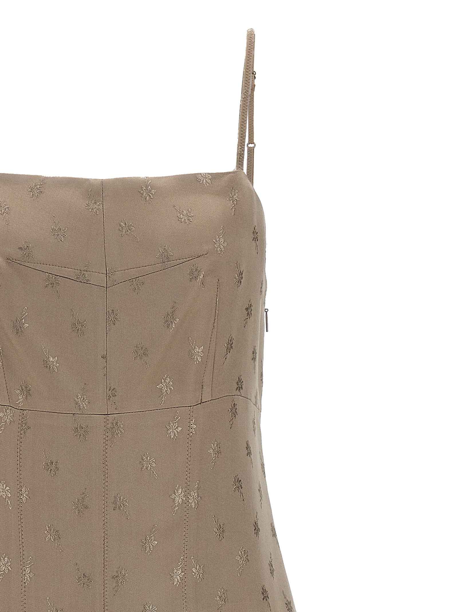 Fendi Gray Silk Midi Dress