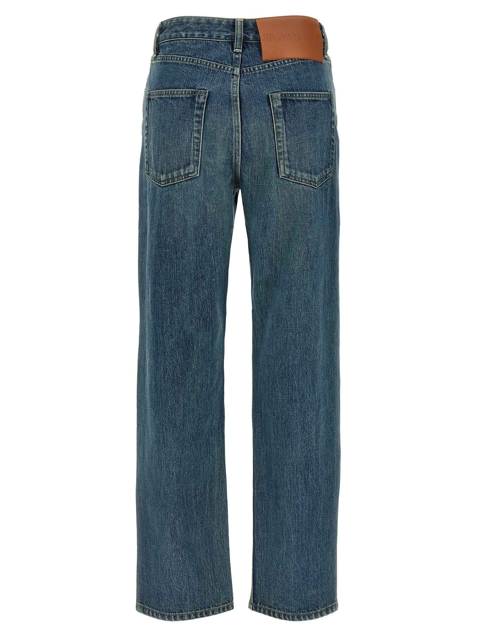 Jil Sander Blue Cotton Slim Fit Jeans