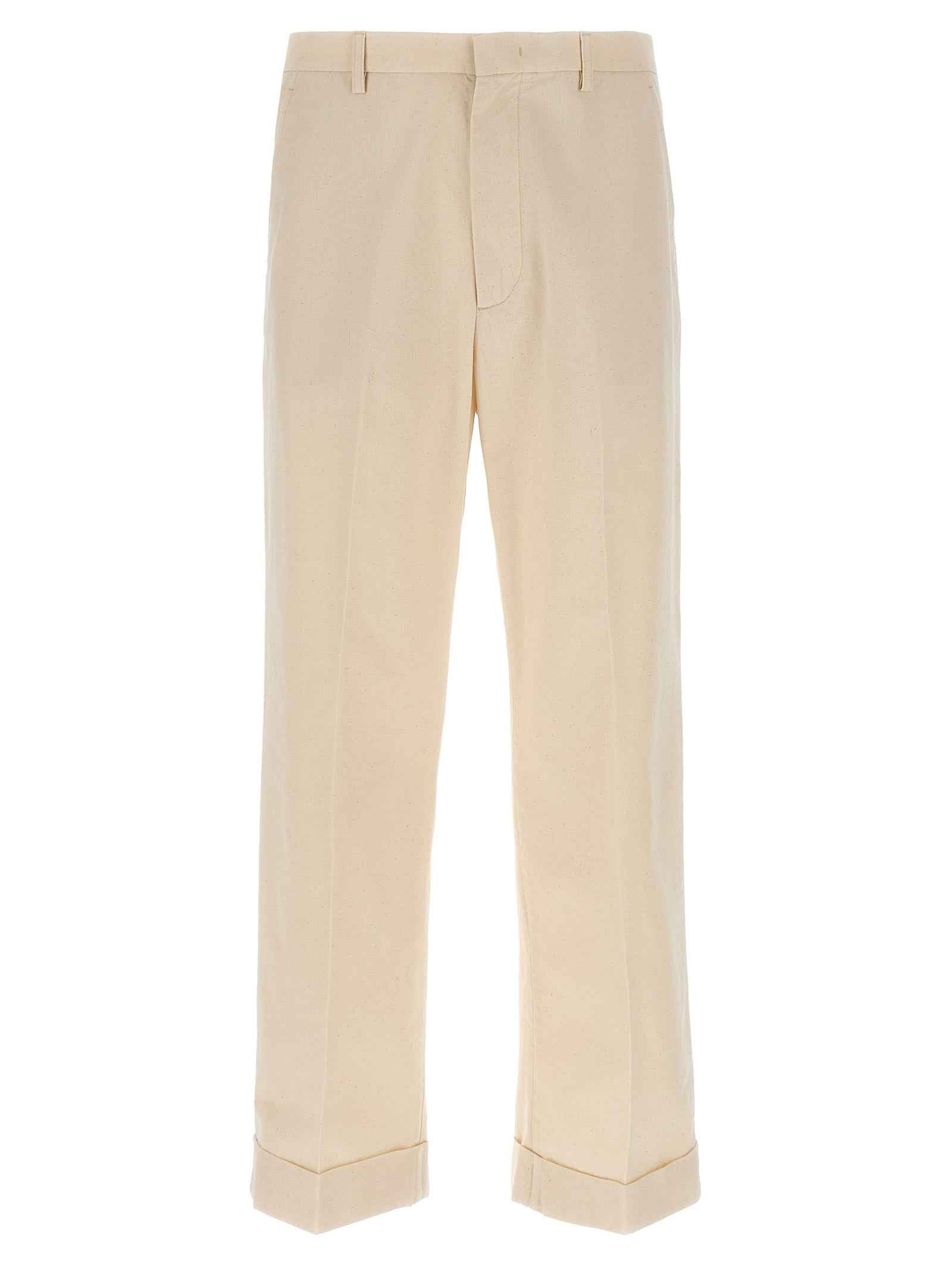 Valentino Garavani Beige Cotton Casual Pants