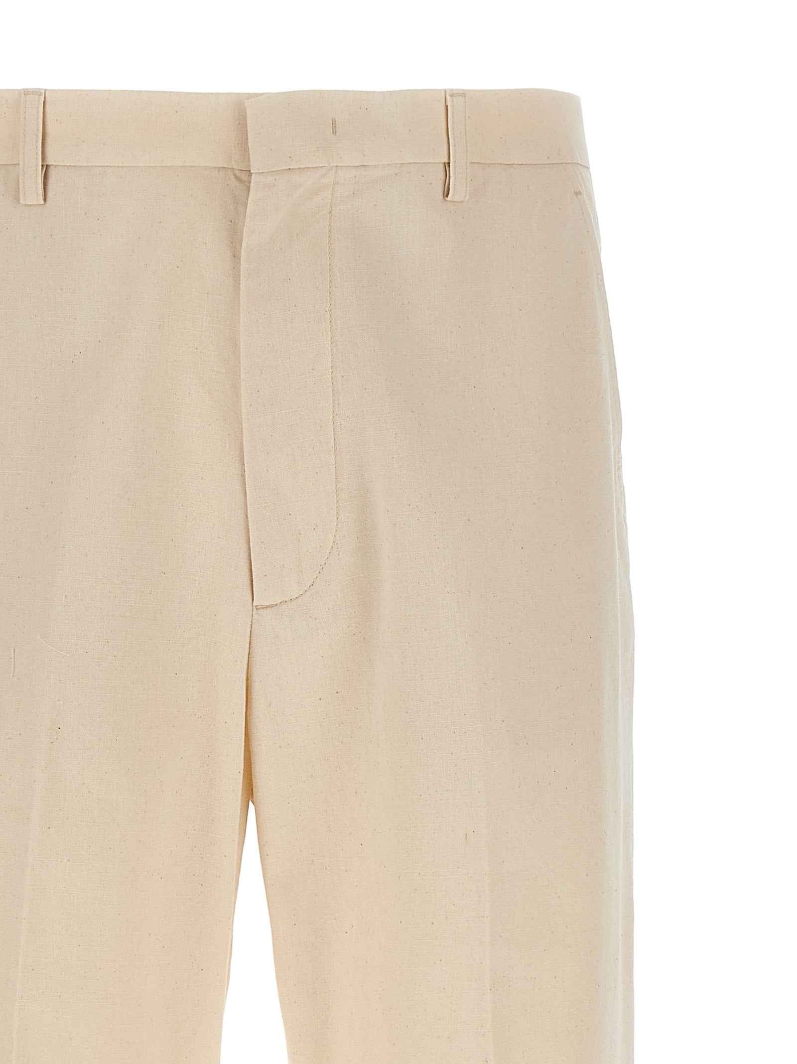 Valentino Garavani Beige Cotton Casual Pants