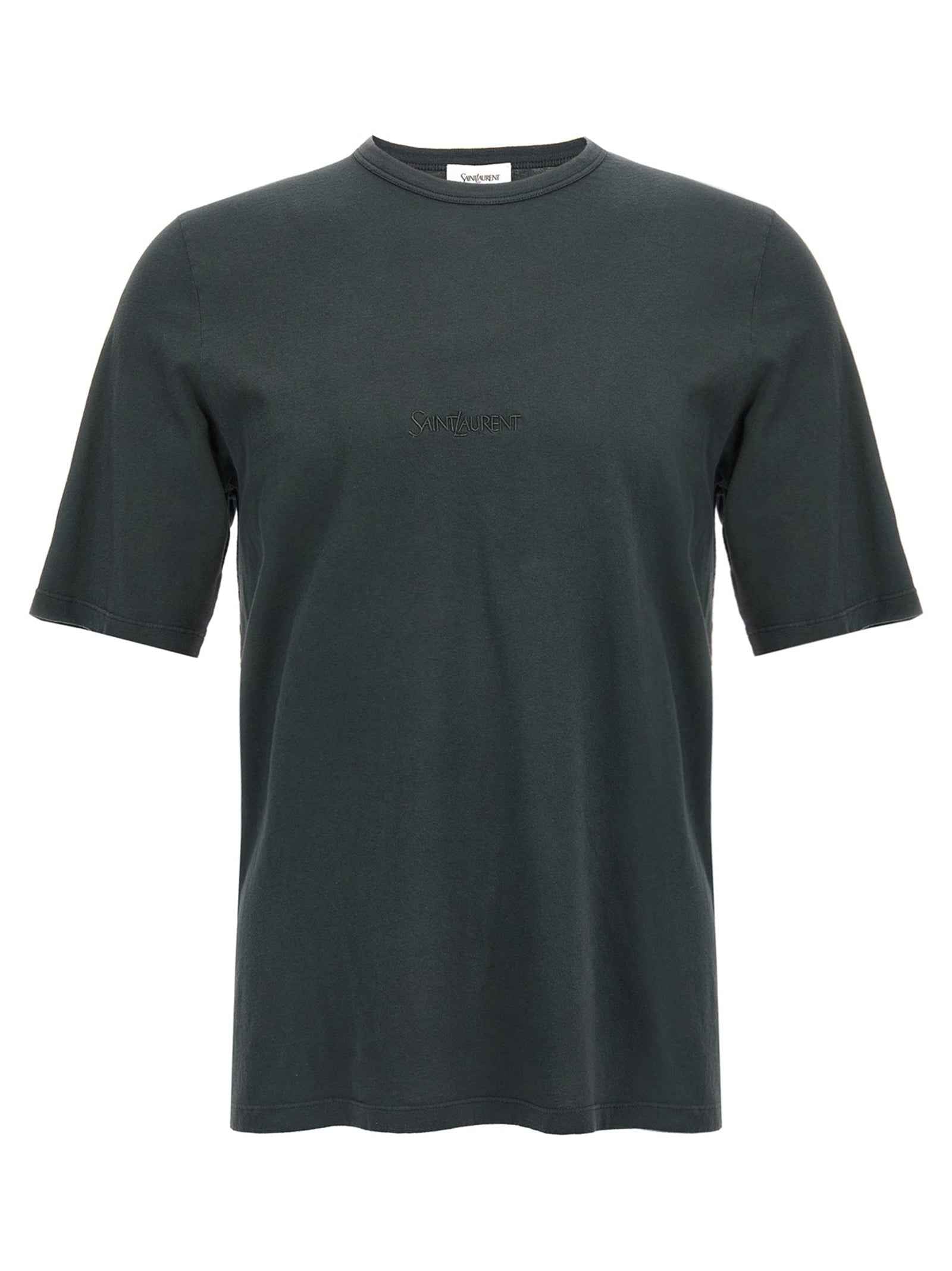 Saint Laurent Black Cotton T-Shirt