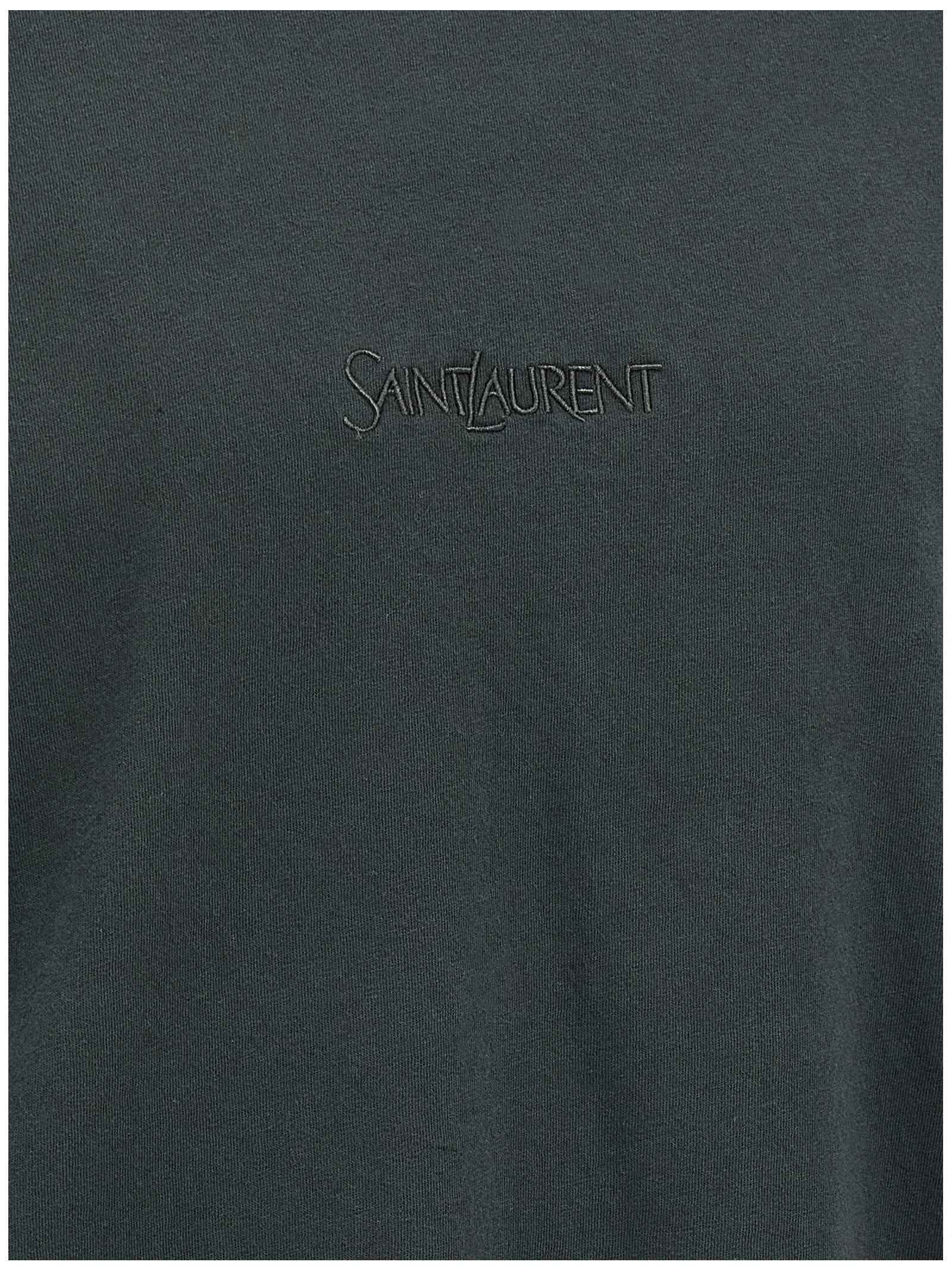 Saint Laurent Black Cotton T-Shirt