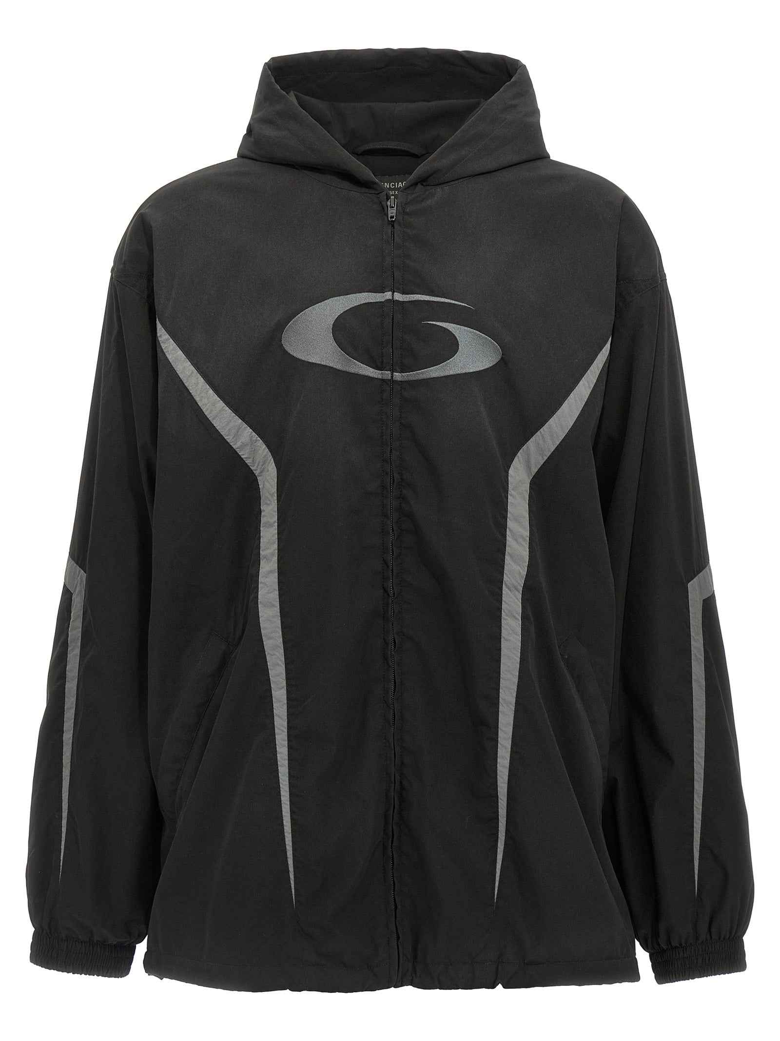 Balenciaga Black Polyester Shell Jacket