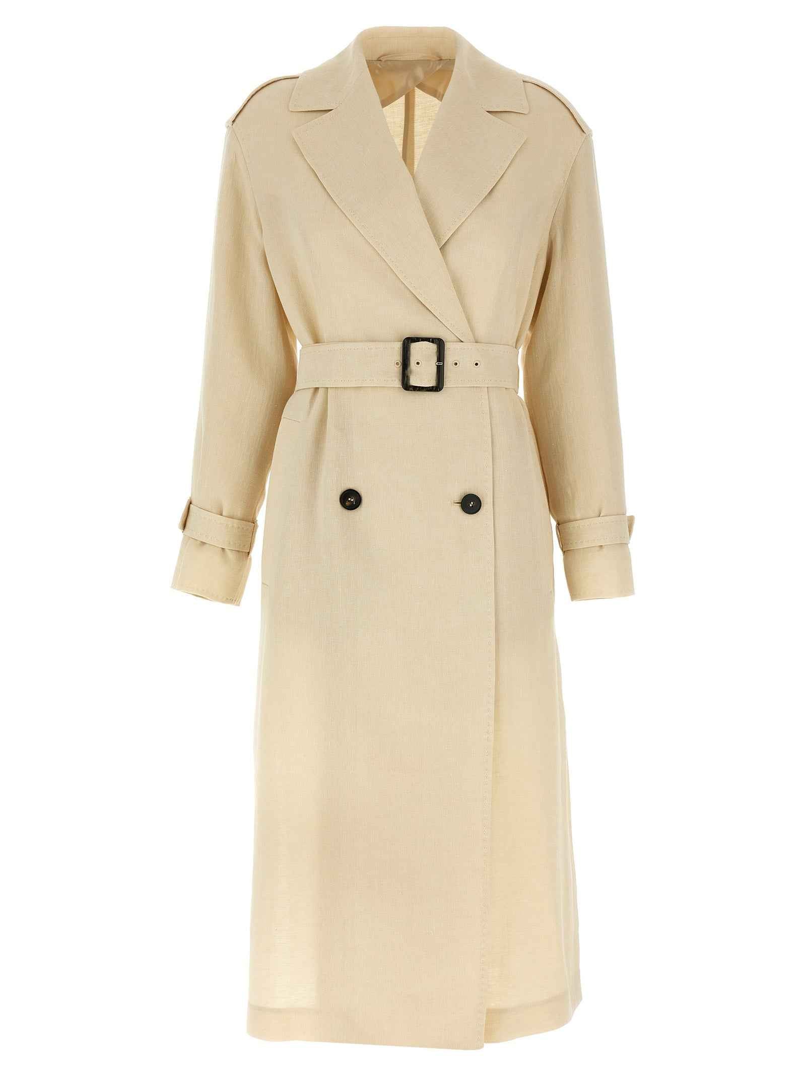 Max Mara Beige Flax Coat