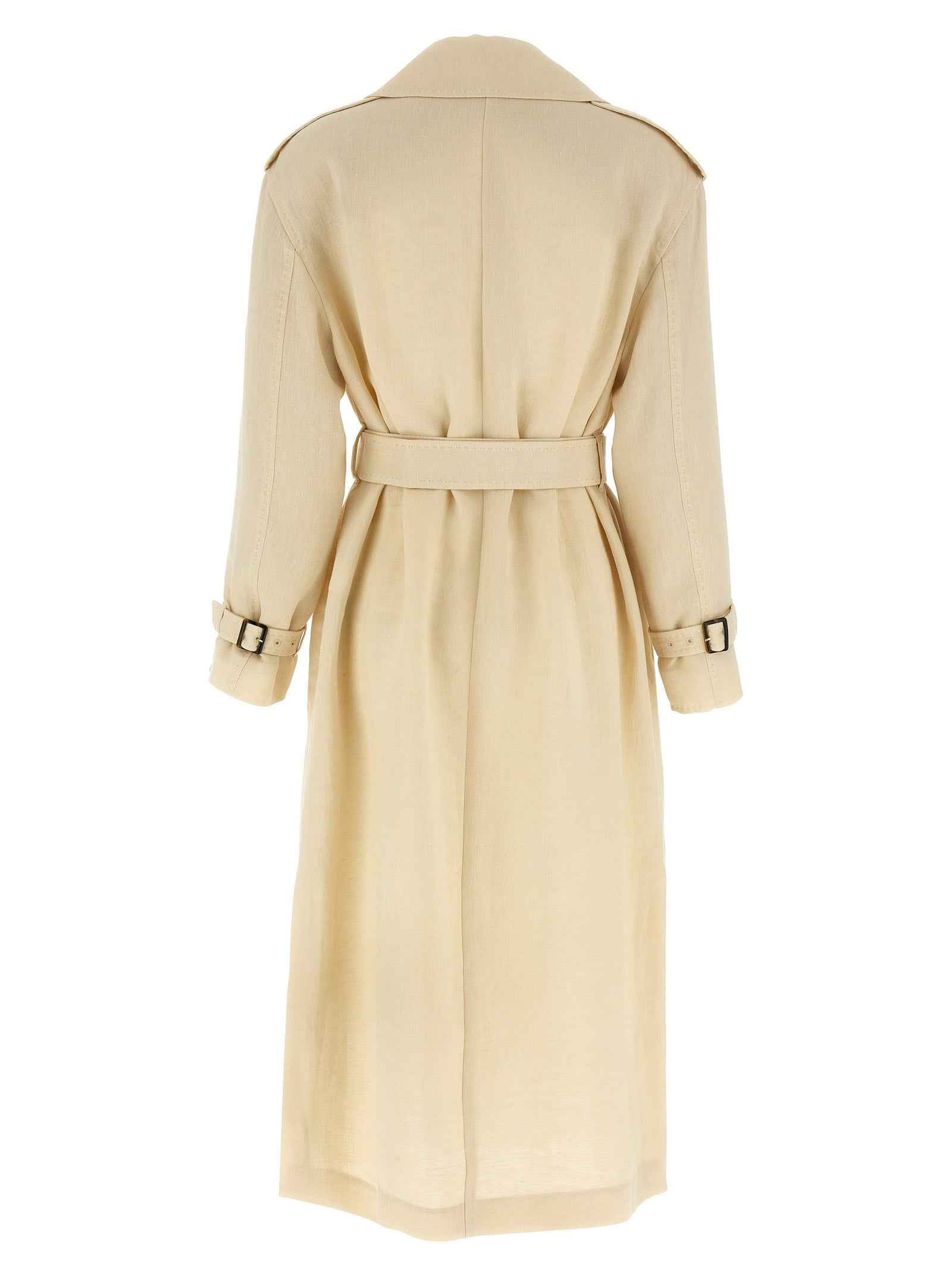 Max Mara Beige Flax Coat