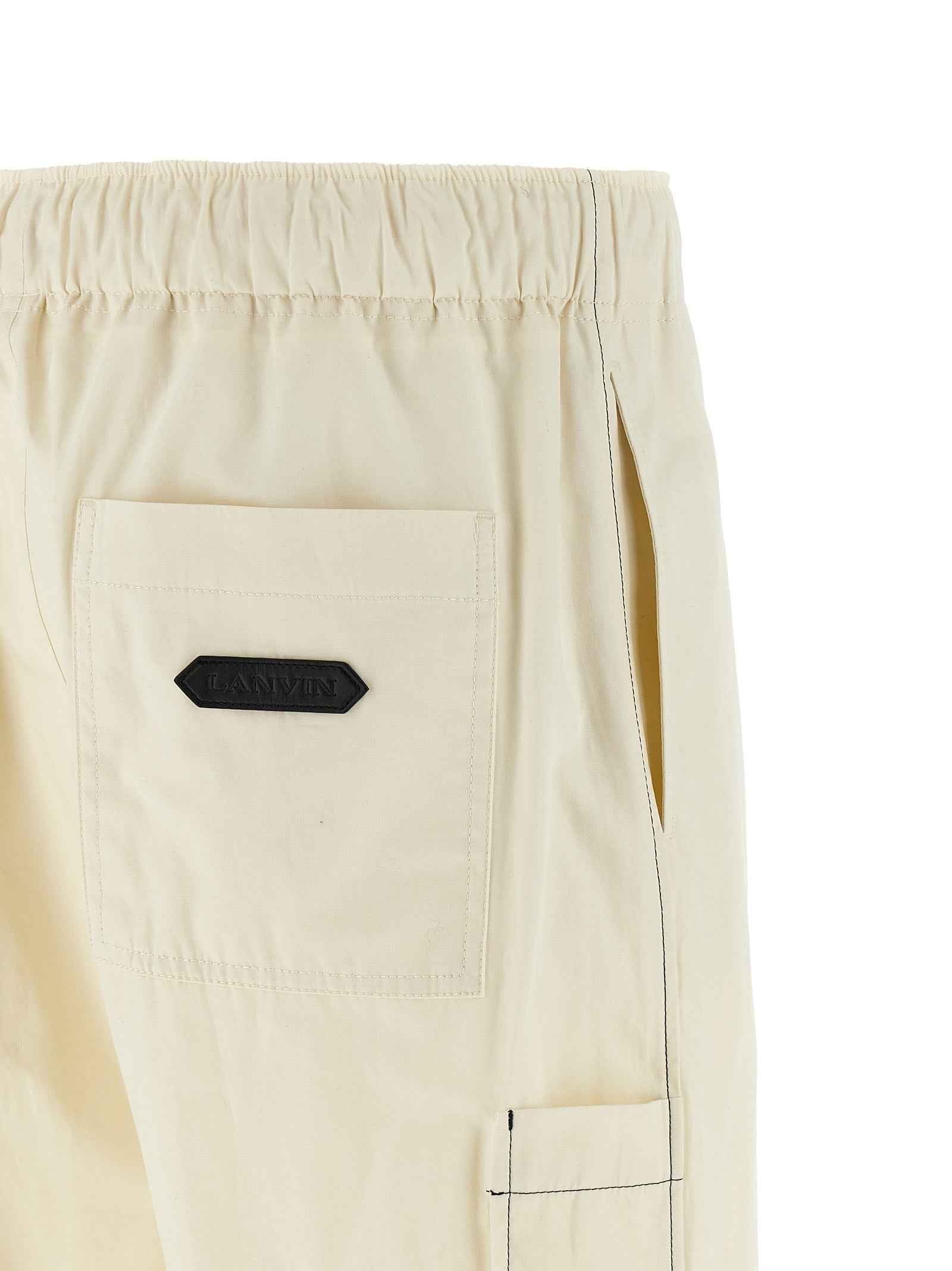 Lanvin White Cotton Casual Pants