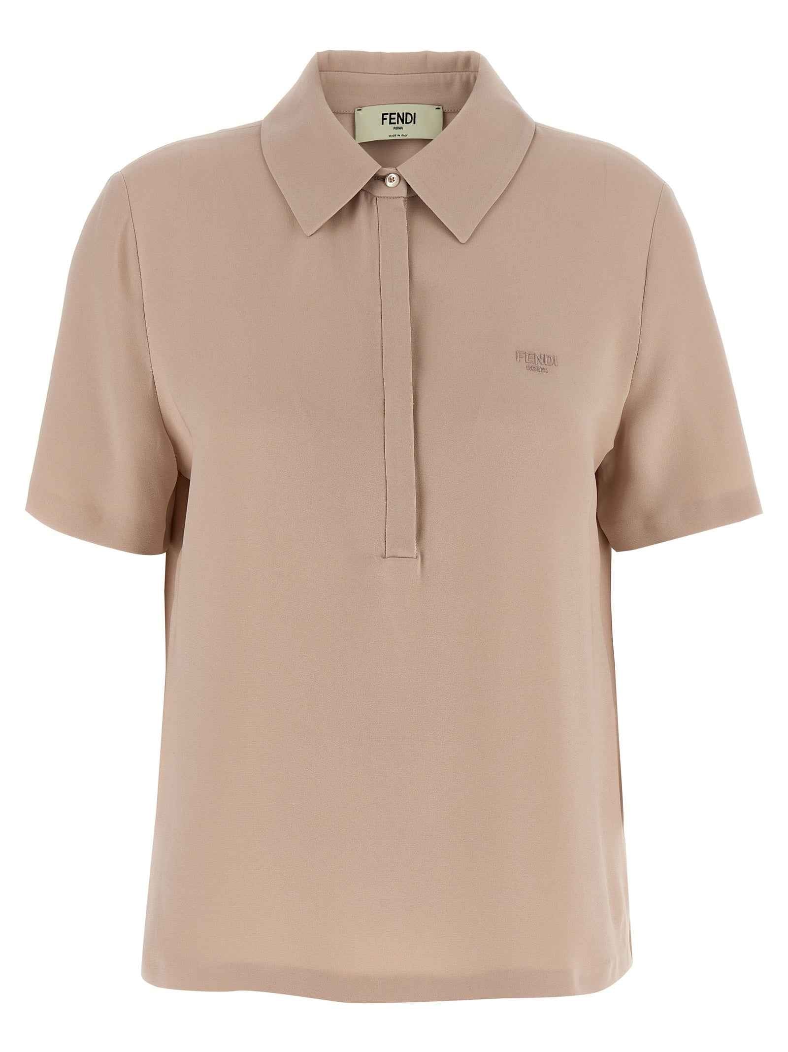 Fendi Multicolor Silk Polo Shirt