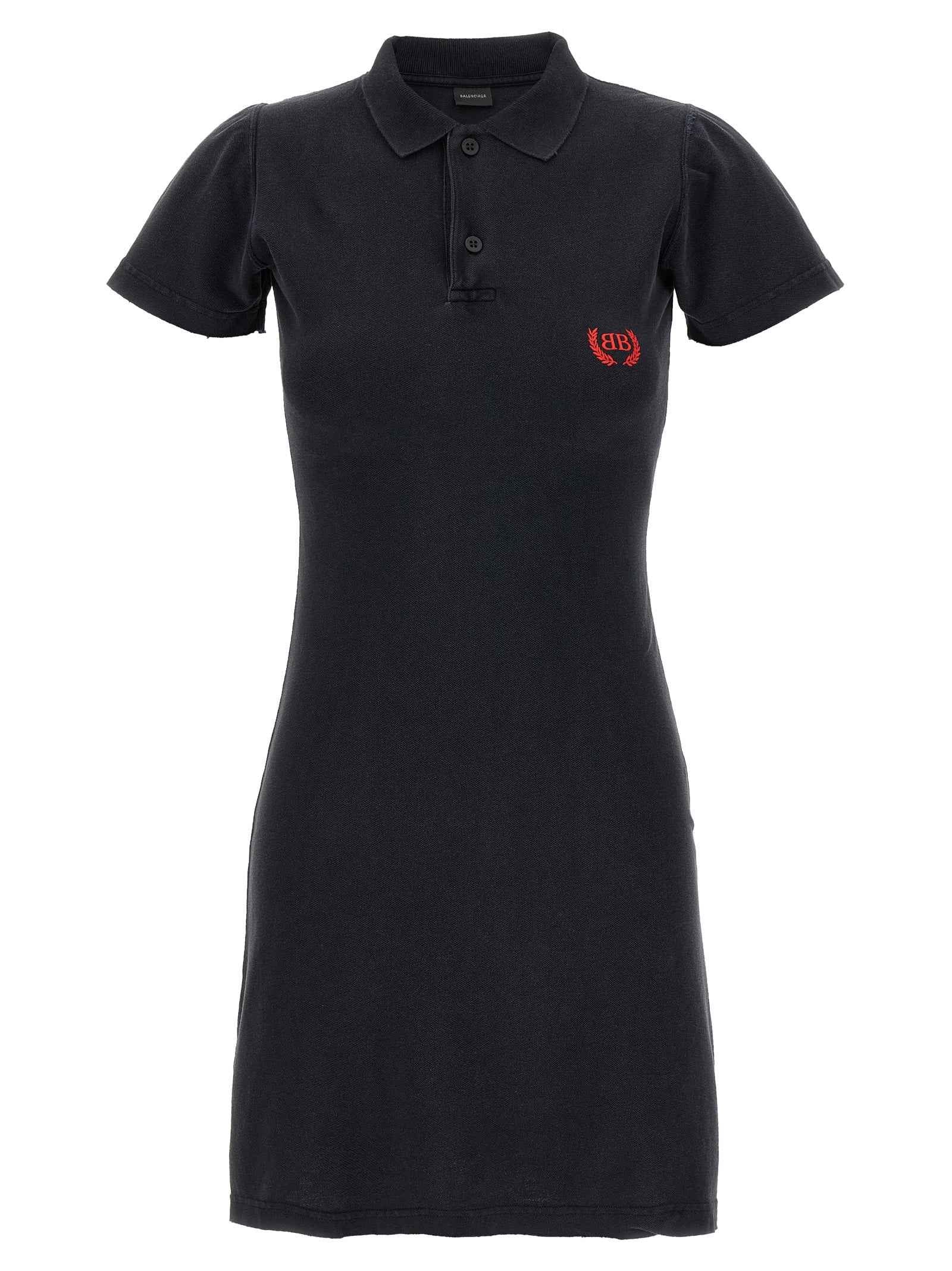 Balenciaga Black Cotton Short Dress
