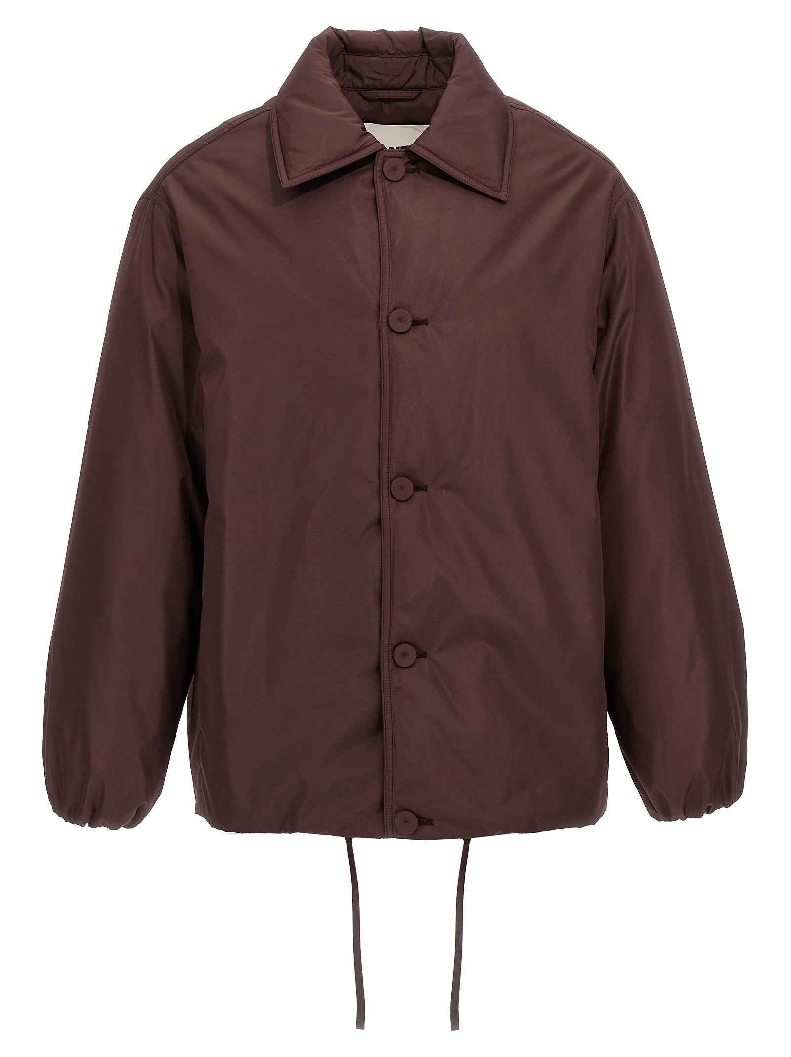 Jil Sander Brown Polyester Full-Length Jacket