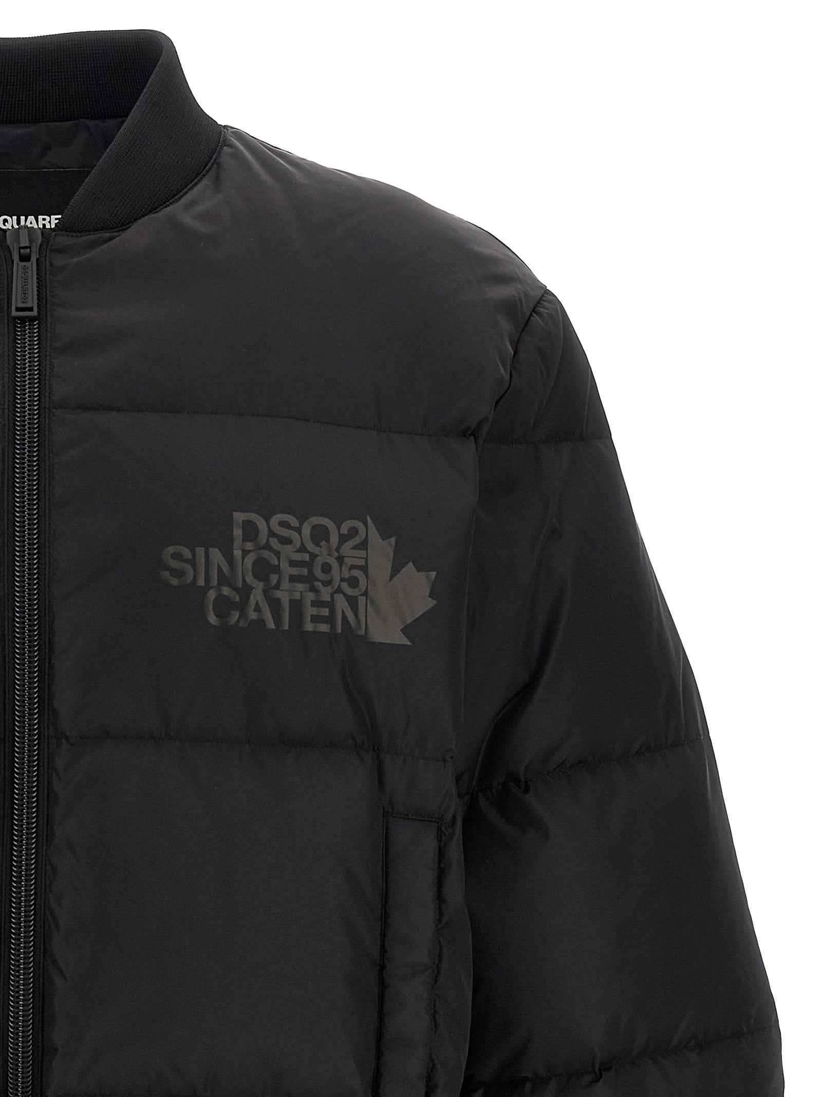 Dsquared² Black Polyamide Bomber