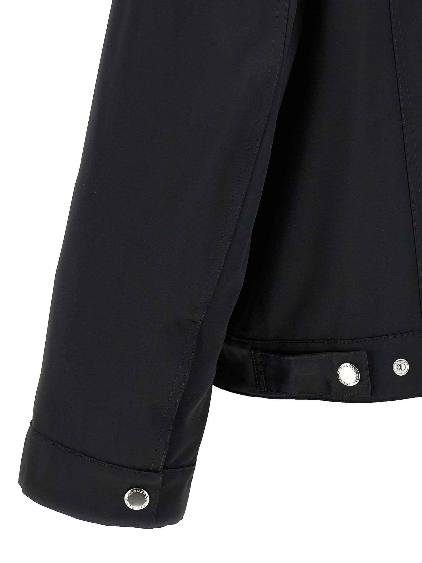 Dsquared² Black Polyester Full-Length Jacket