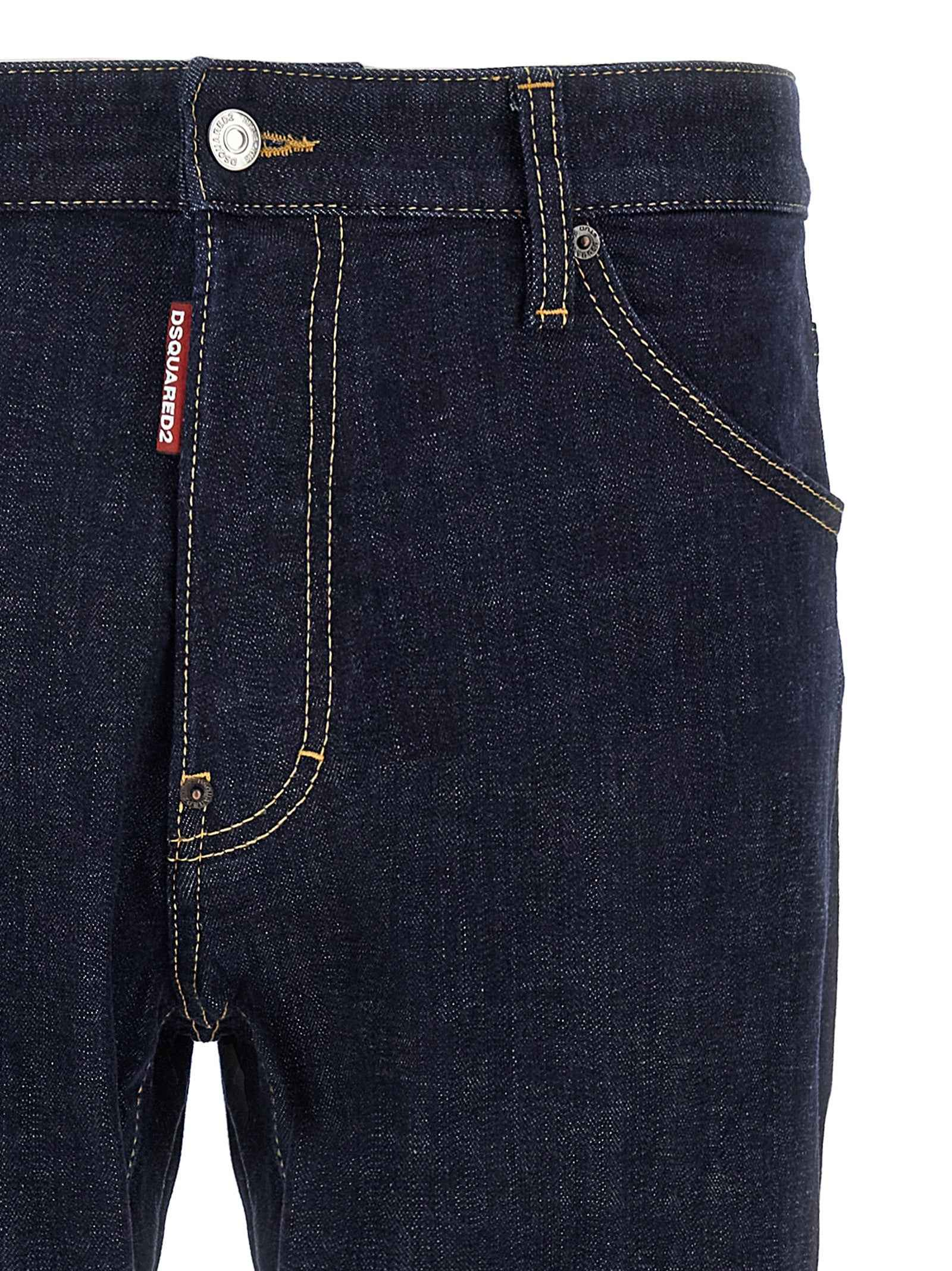 Dsquared² Blue Cotton Slim Fit Jeans