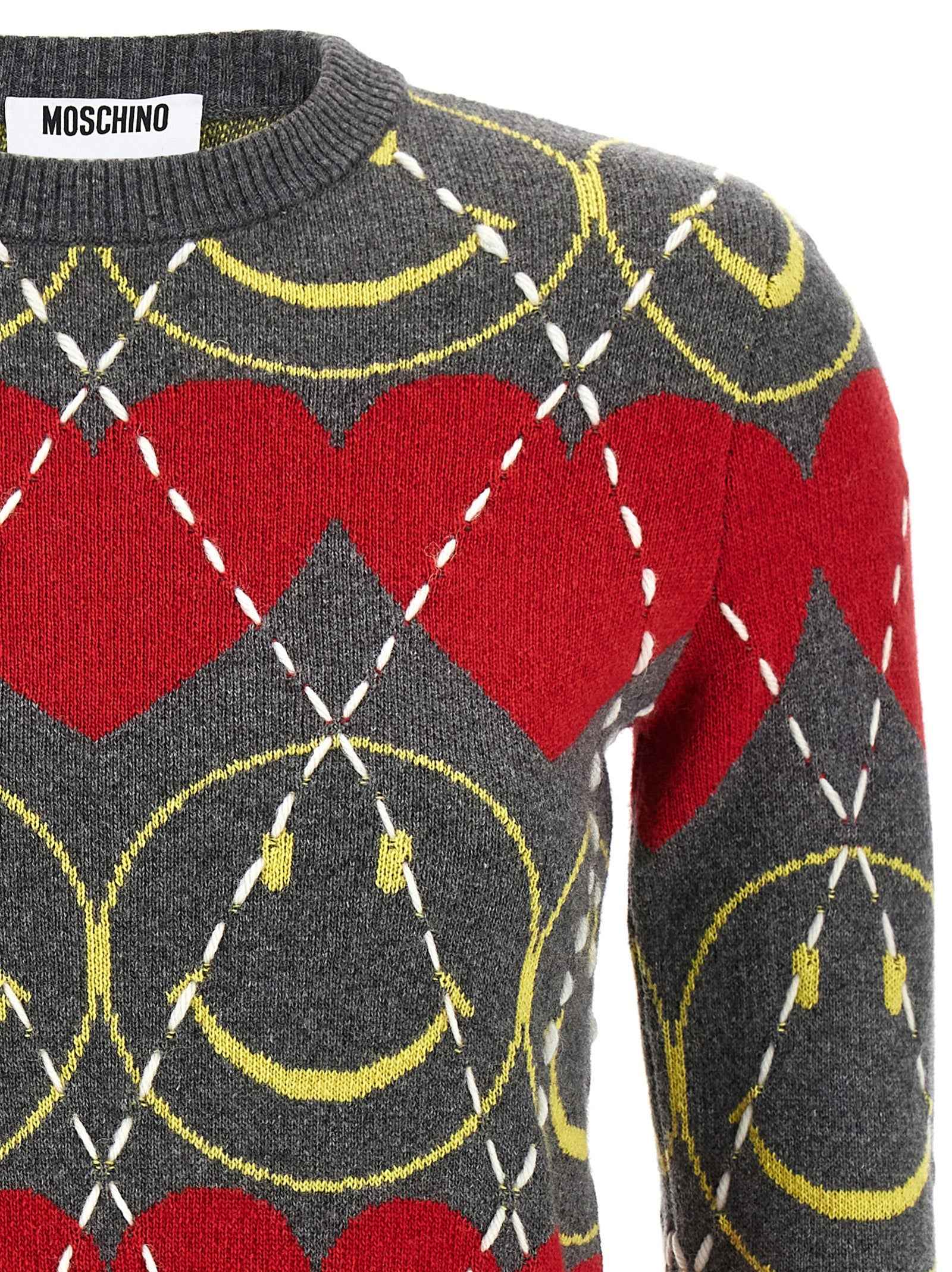Moschino Multicolor Wool Cardigan