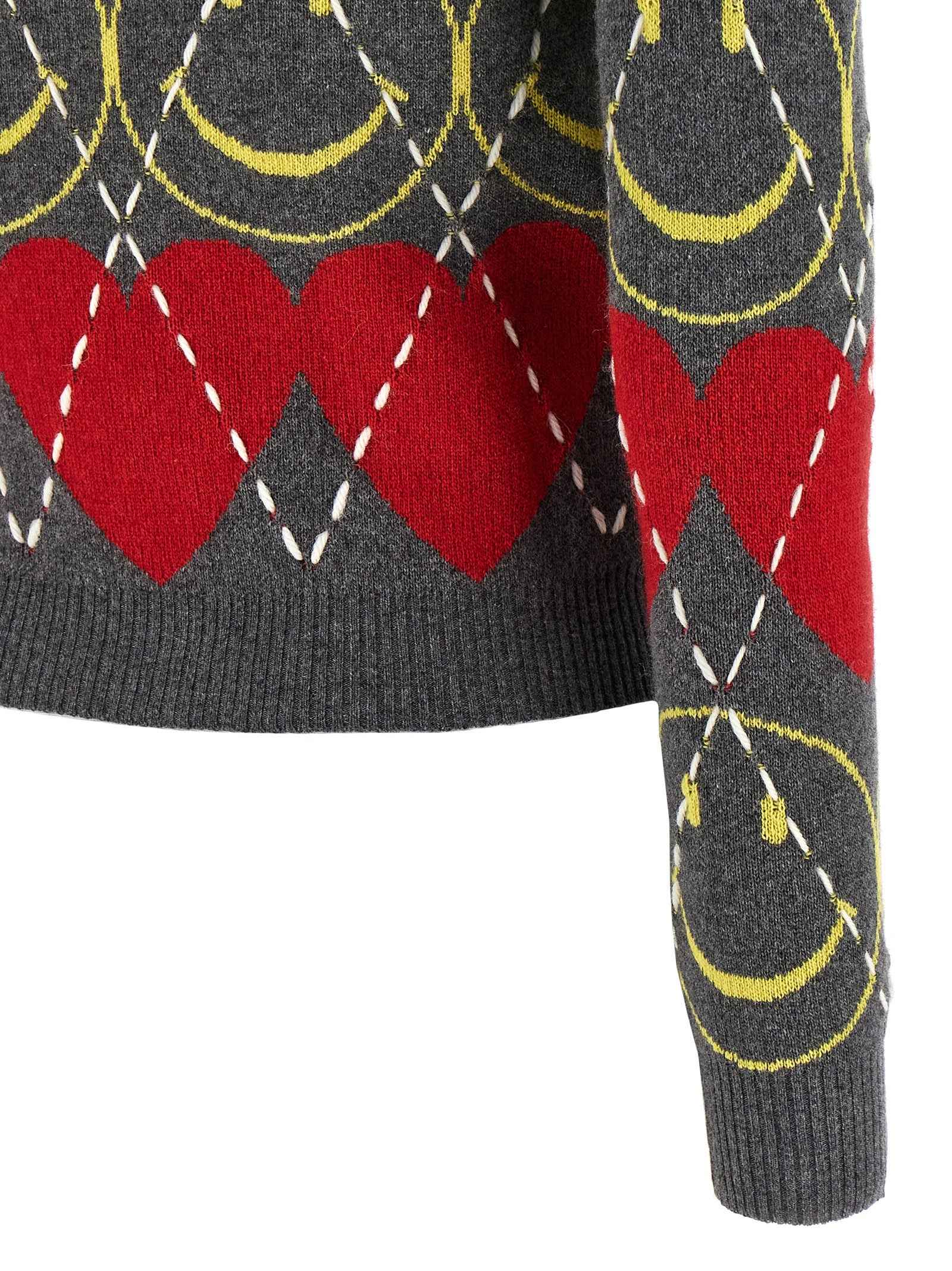 Moschino Multicolor Wool Cardigan