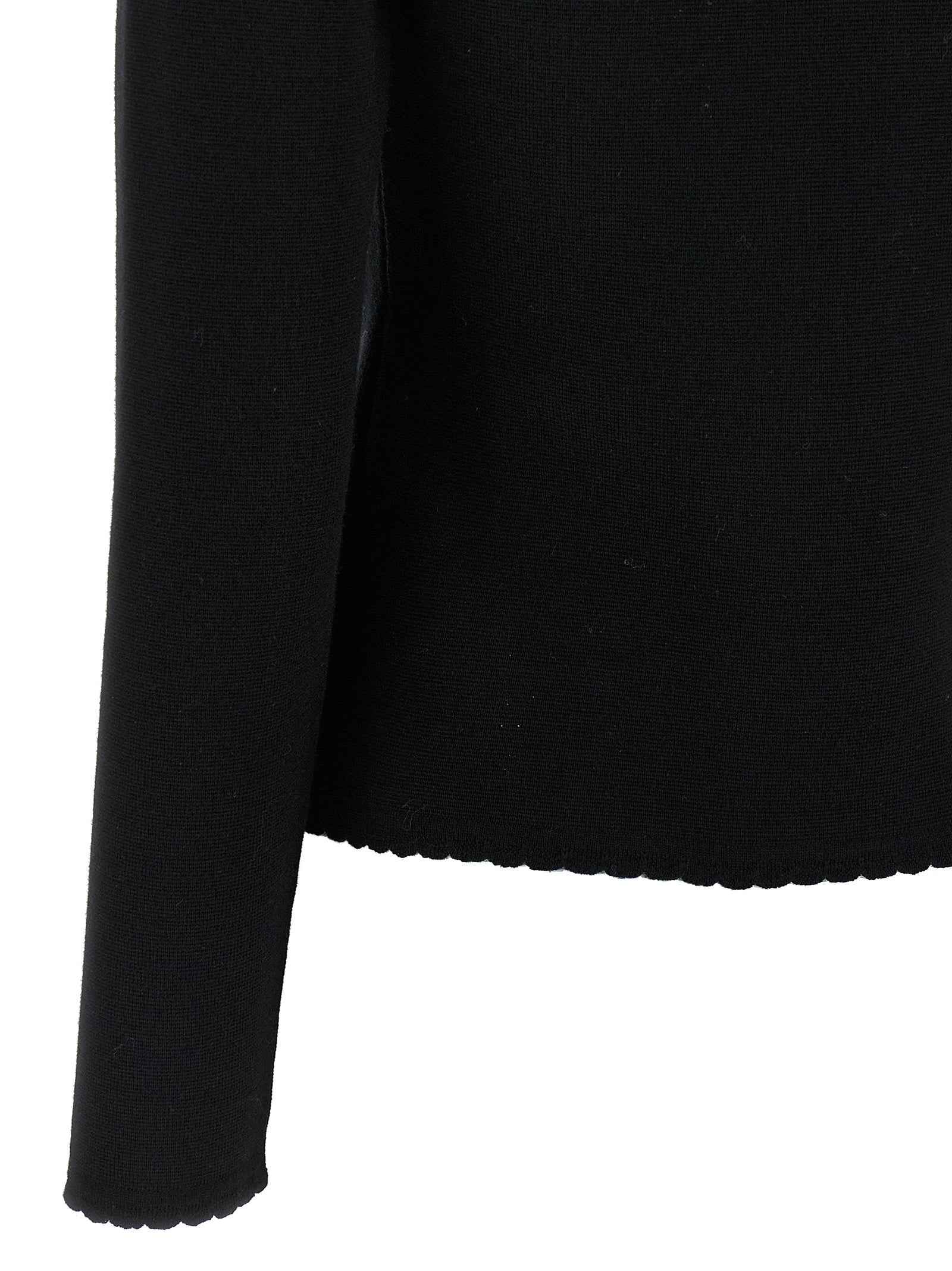 Moschino Black Virgin Wool Cardigan