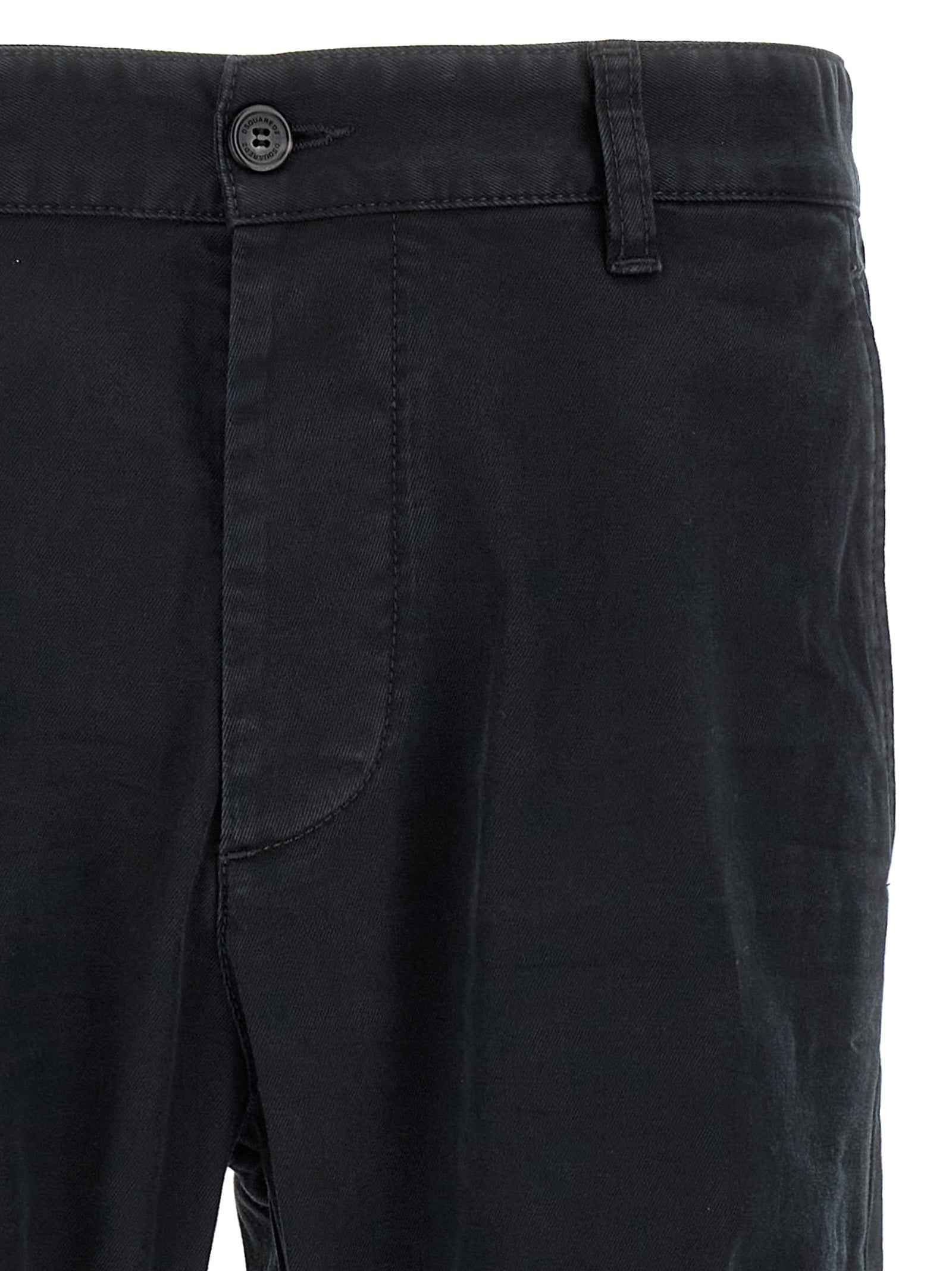 Dsquared² Black Cotton Chino Pants
