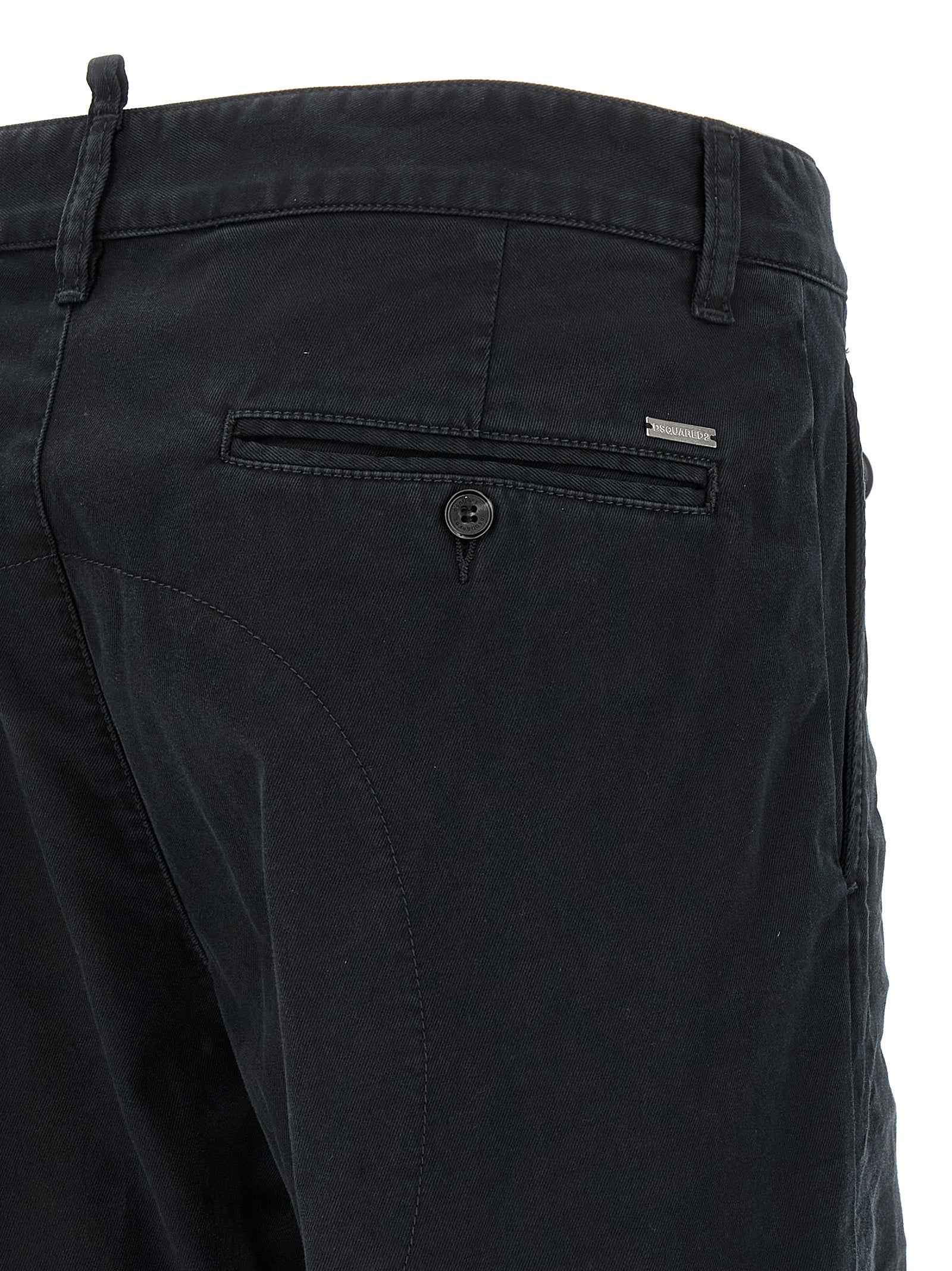 Dsquared² Black Cotton Chino Pants