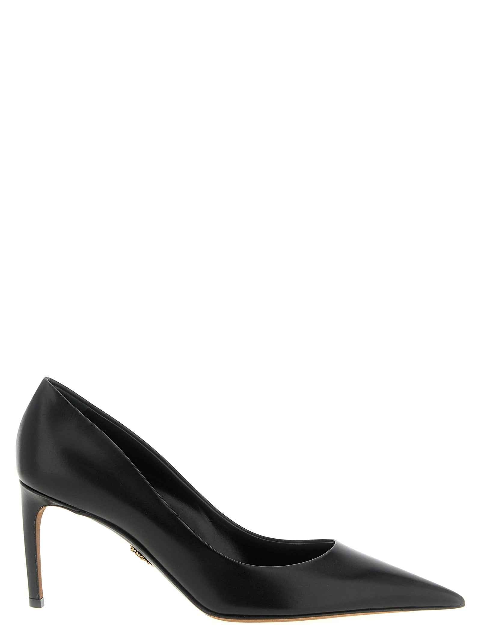 Dolce & Gabbana Black Calfskin High Heel Pumps