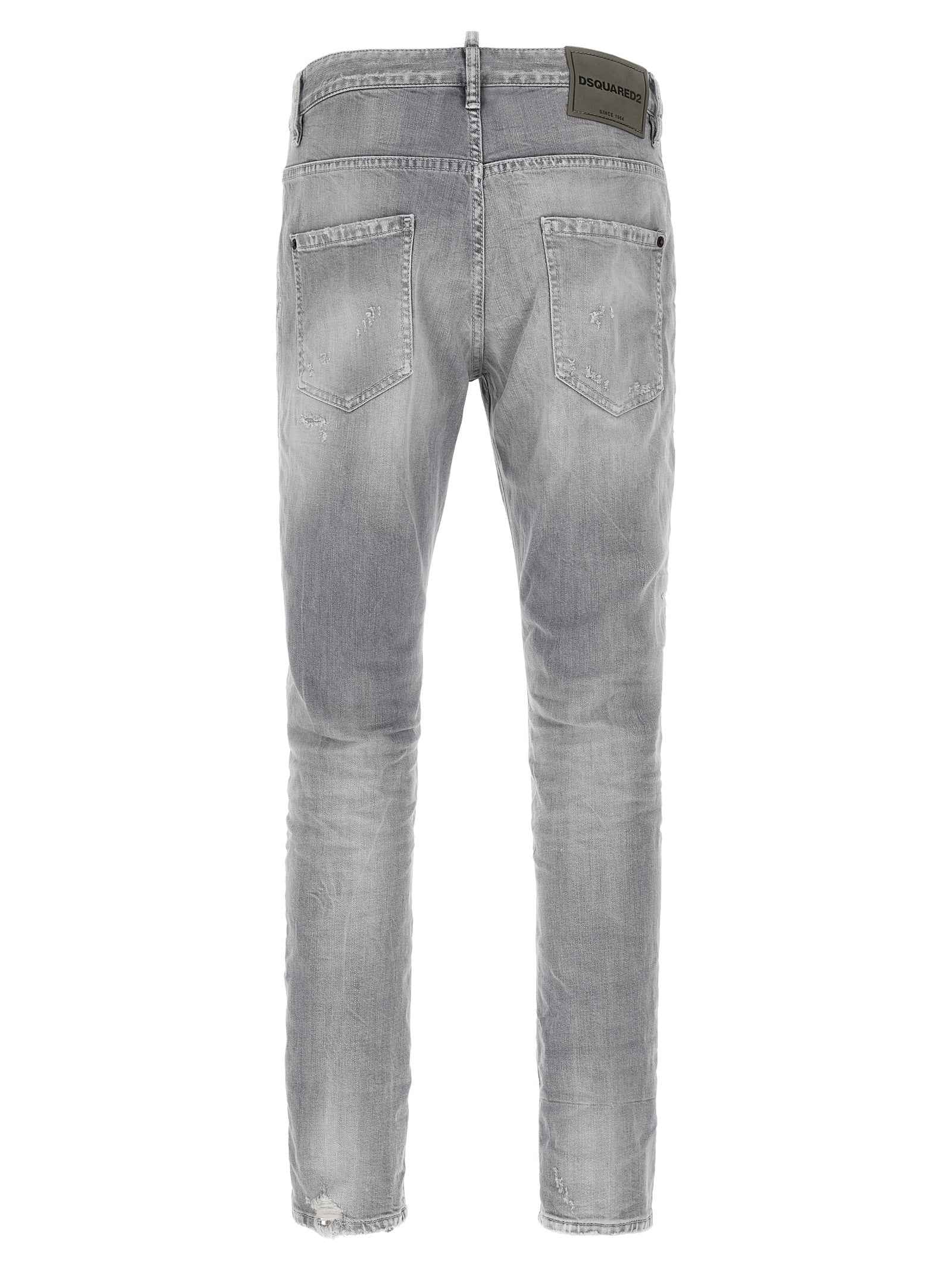 Dsquared² Gray Cotton Relaxed Fit Jeans