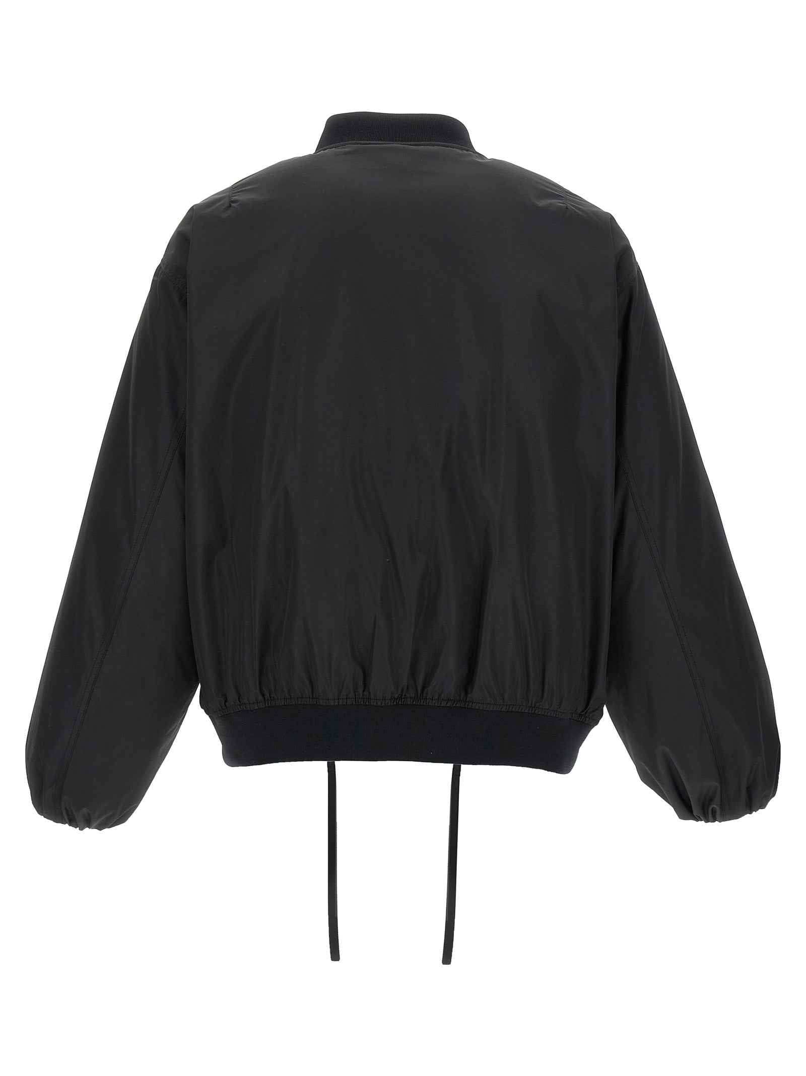 Jil Sander Black Polyester Bomber