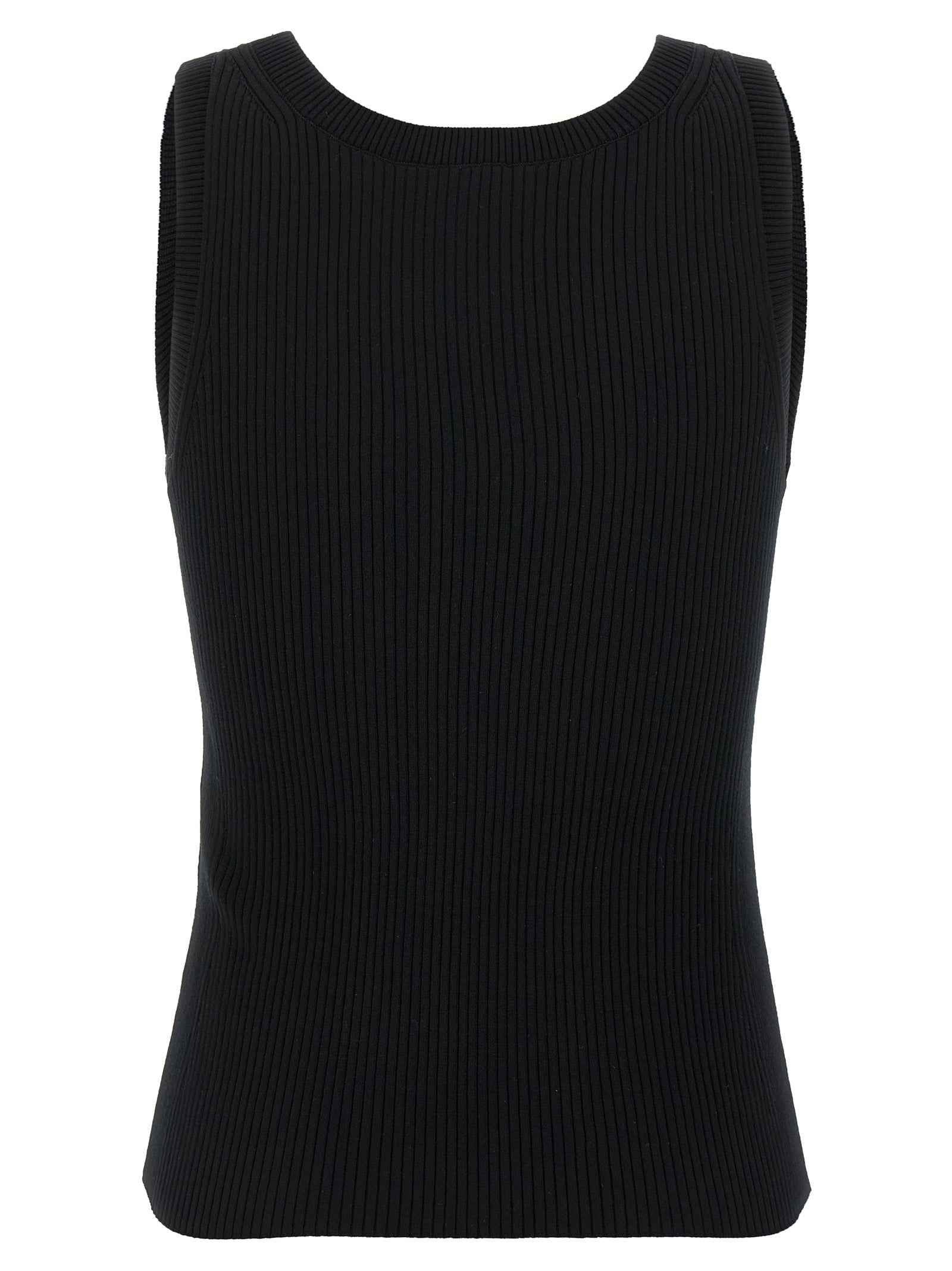 Kenzo Black Viscose Sleeveles T-Shirt