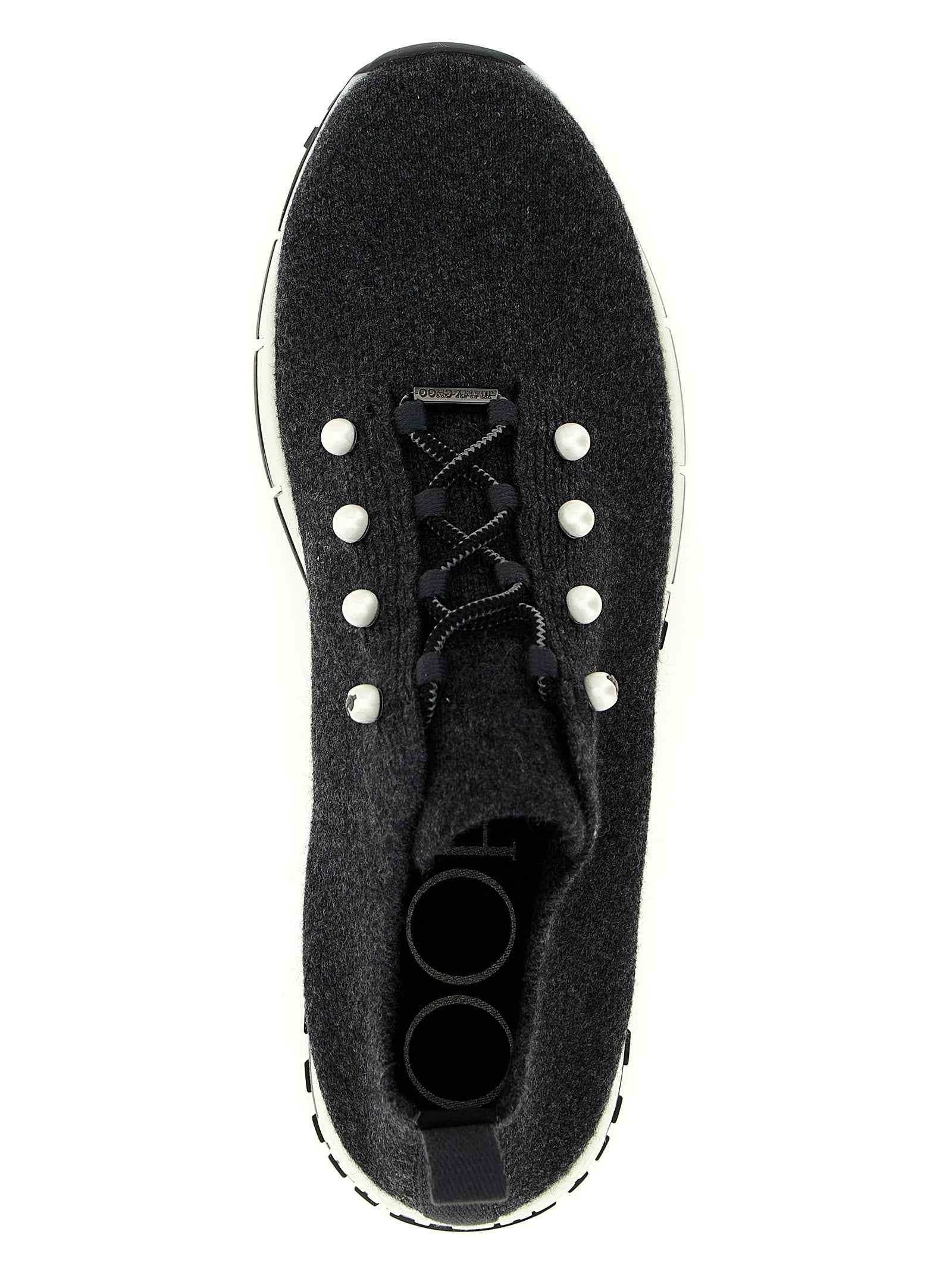 Jimmy Choo Black Tencel Low Top Sneakers