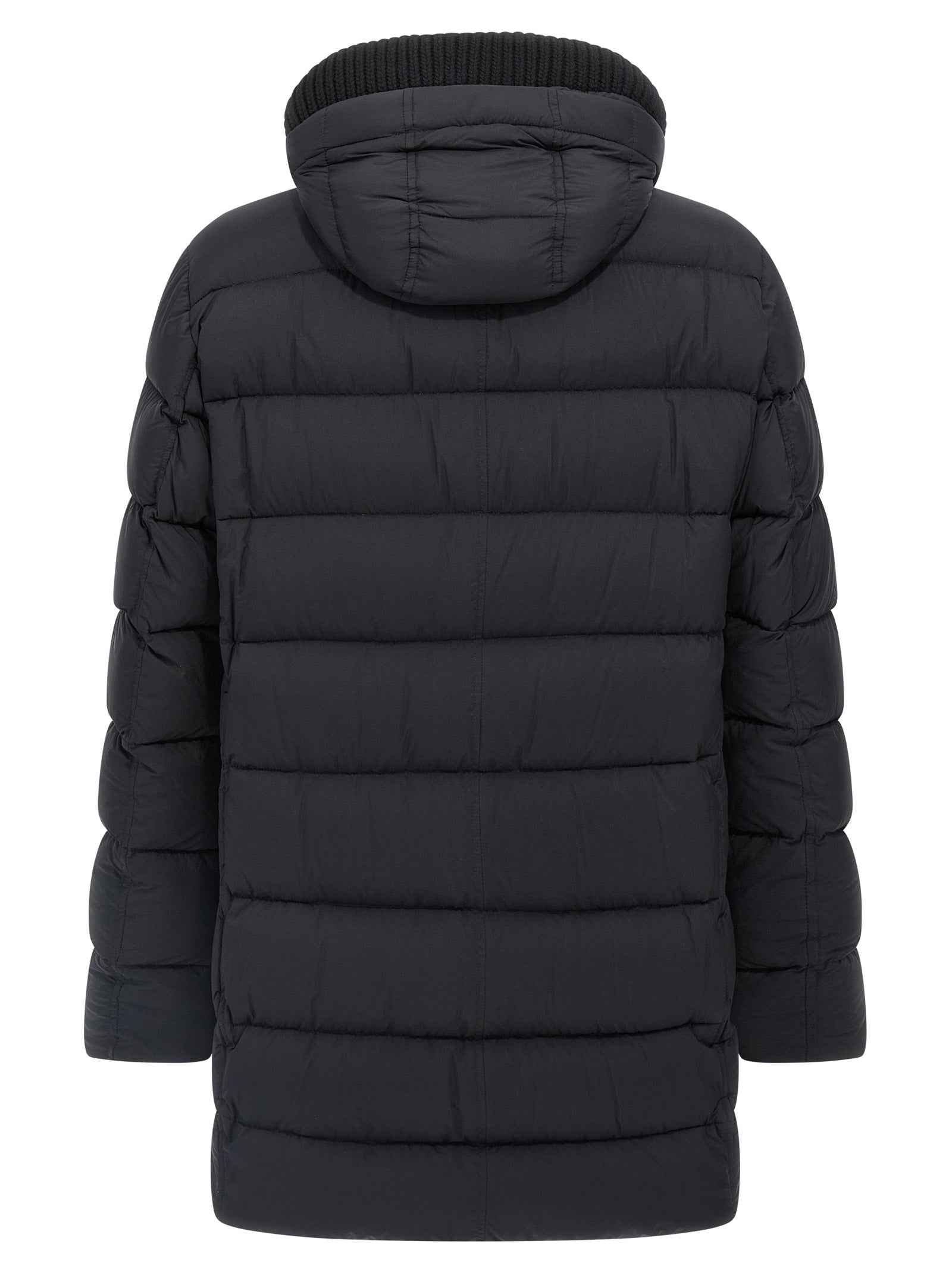 Herno Black Polyamide Coat