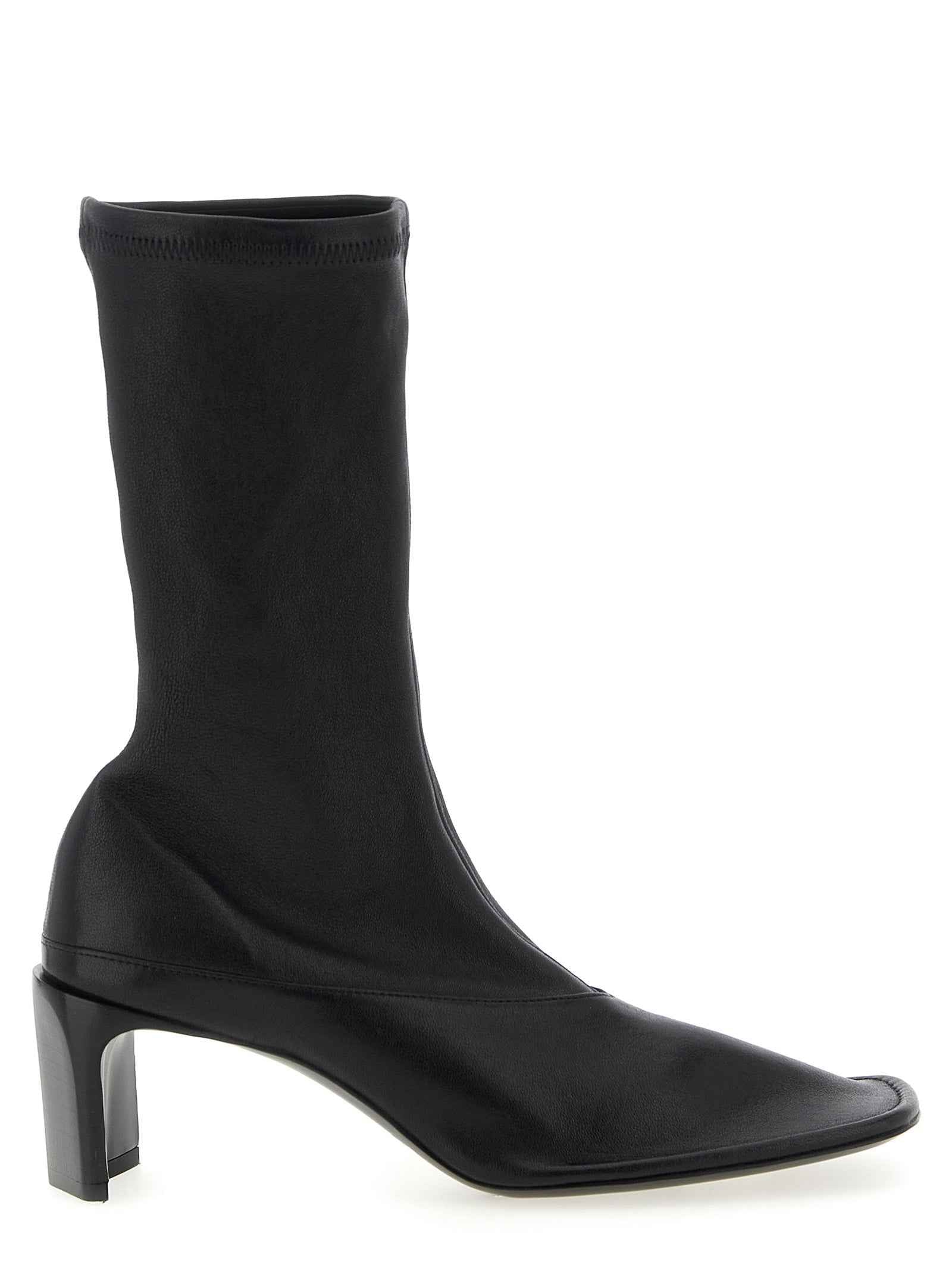 Jil Sander Black Lamb Leather Ankle Boots