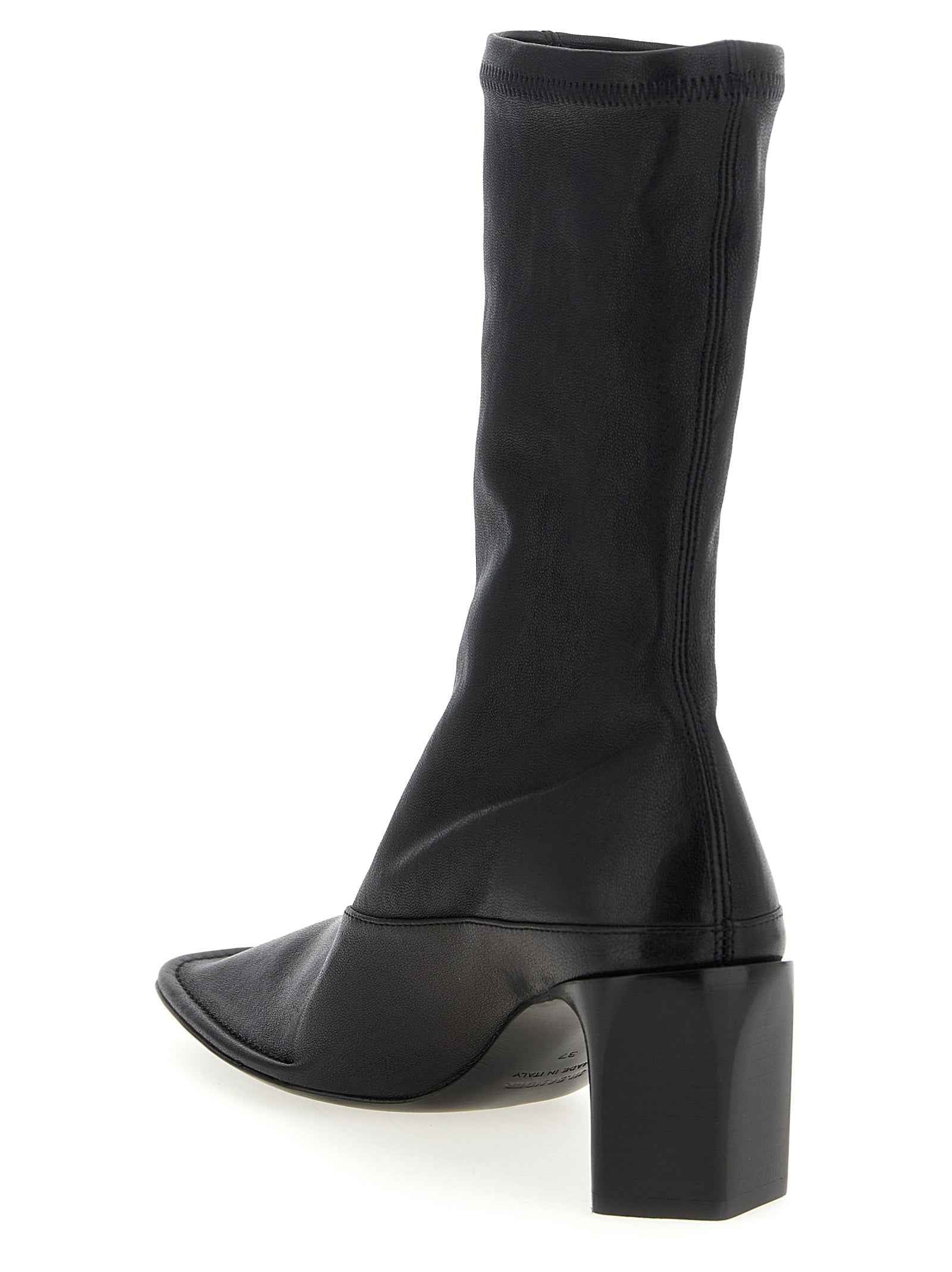 Jil Sander Black Lamb Leather Ankle Boots