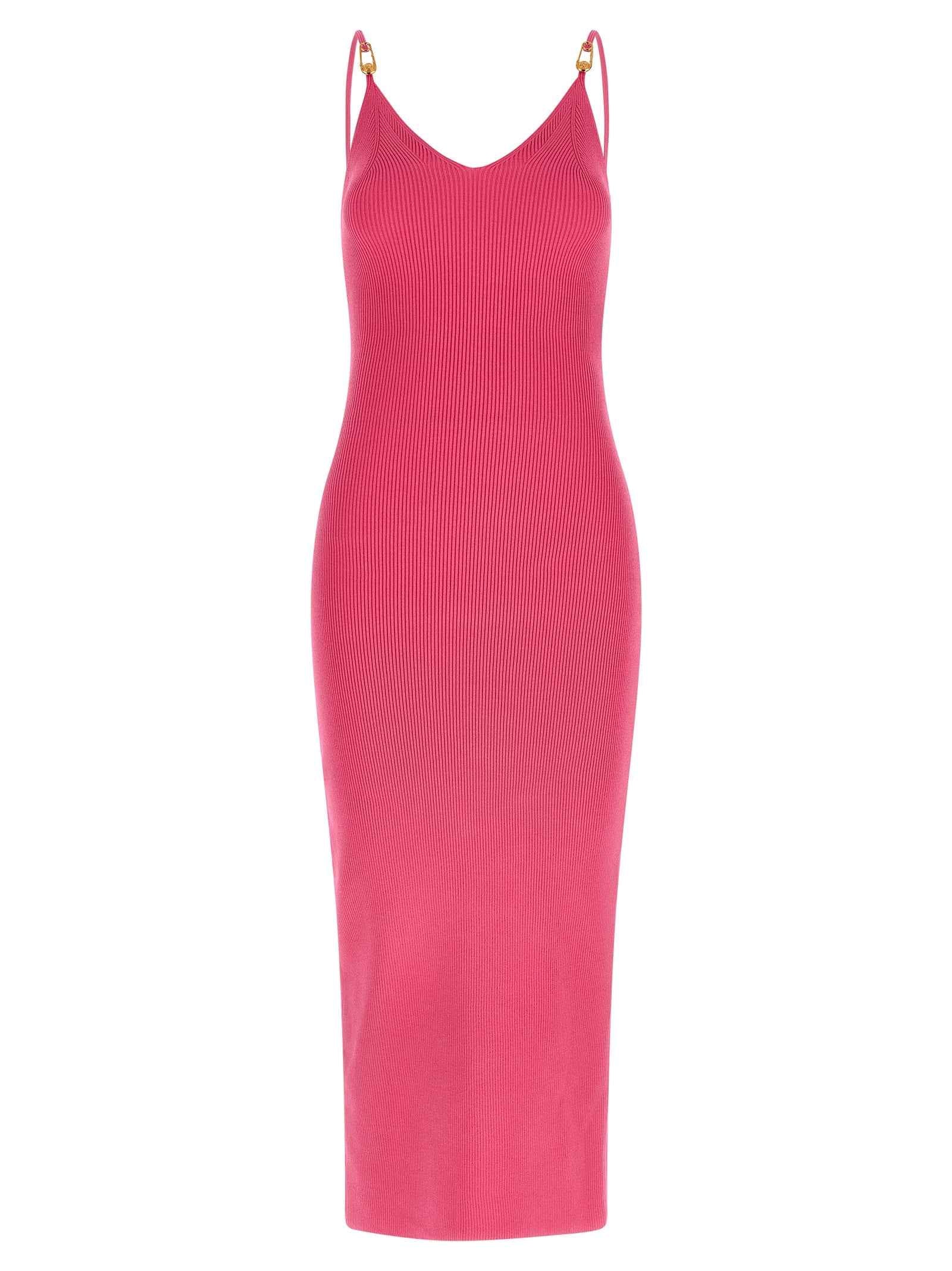 Versace Fuchsia Viscose Midi Dress