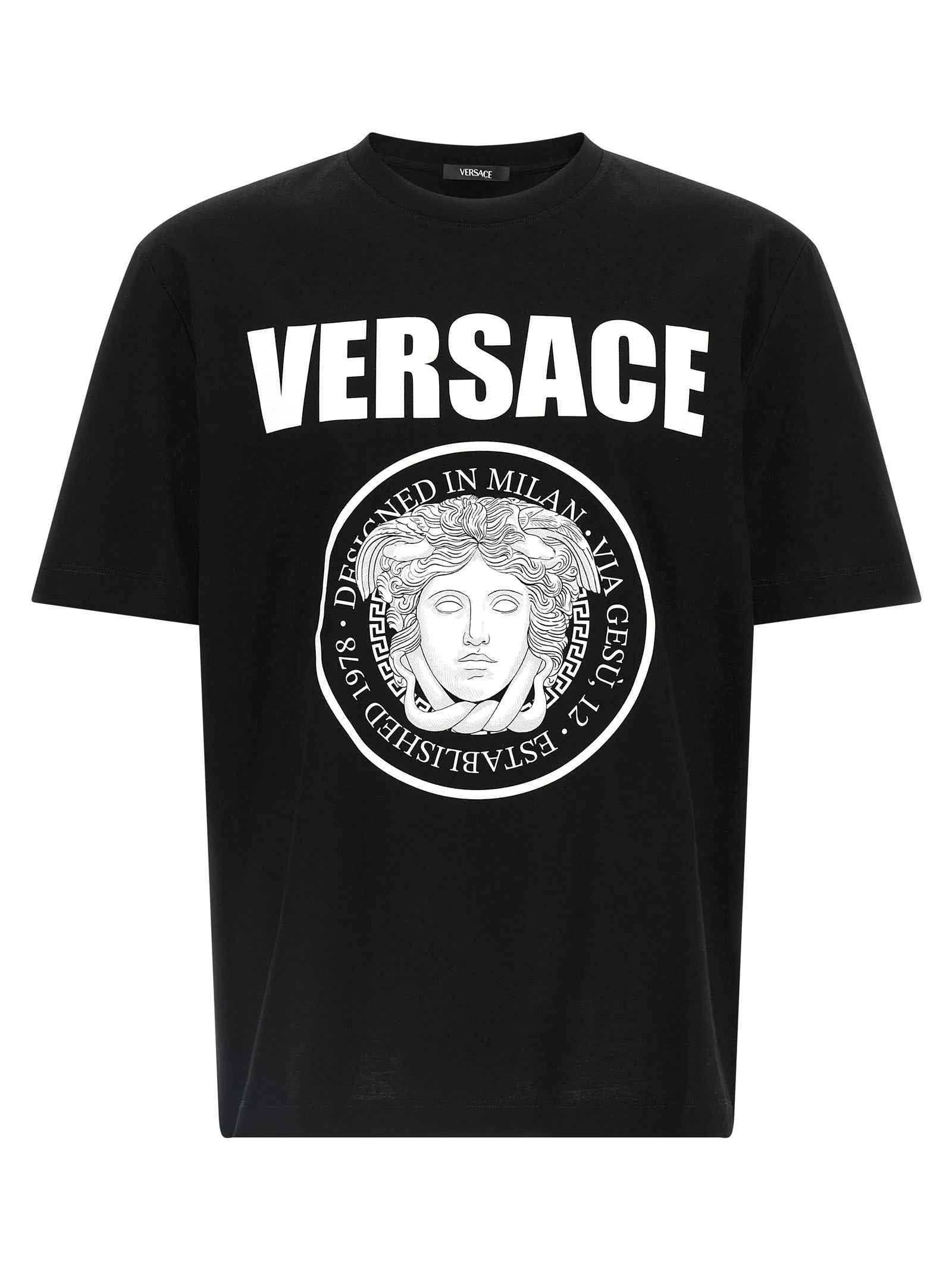 Versace Bicolor Cotton T-Shirt