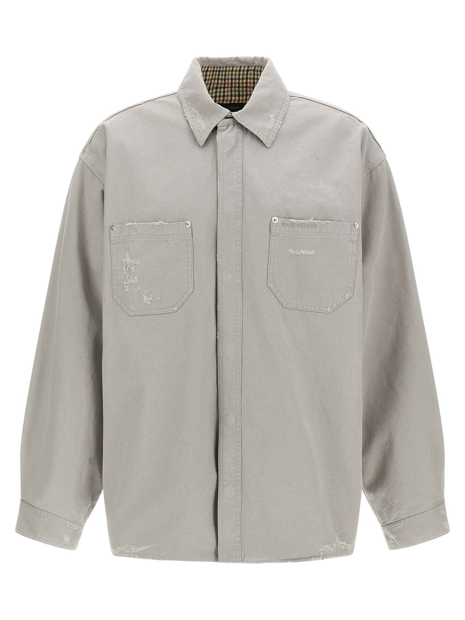 Balenciaga Gray Cotton Blouse